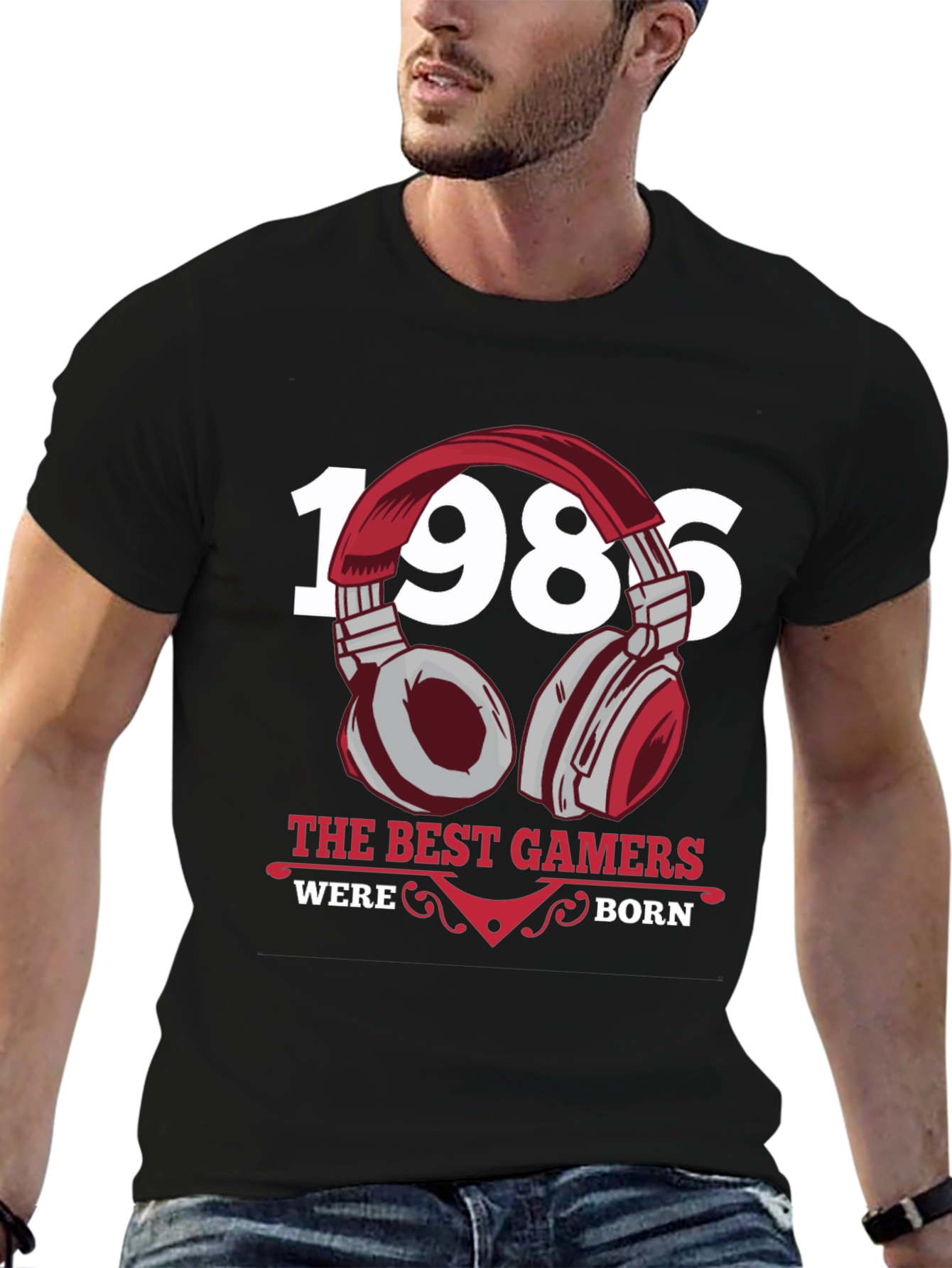 1986 Best Gamers T-Shirt Black Gaming Apparel