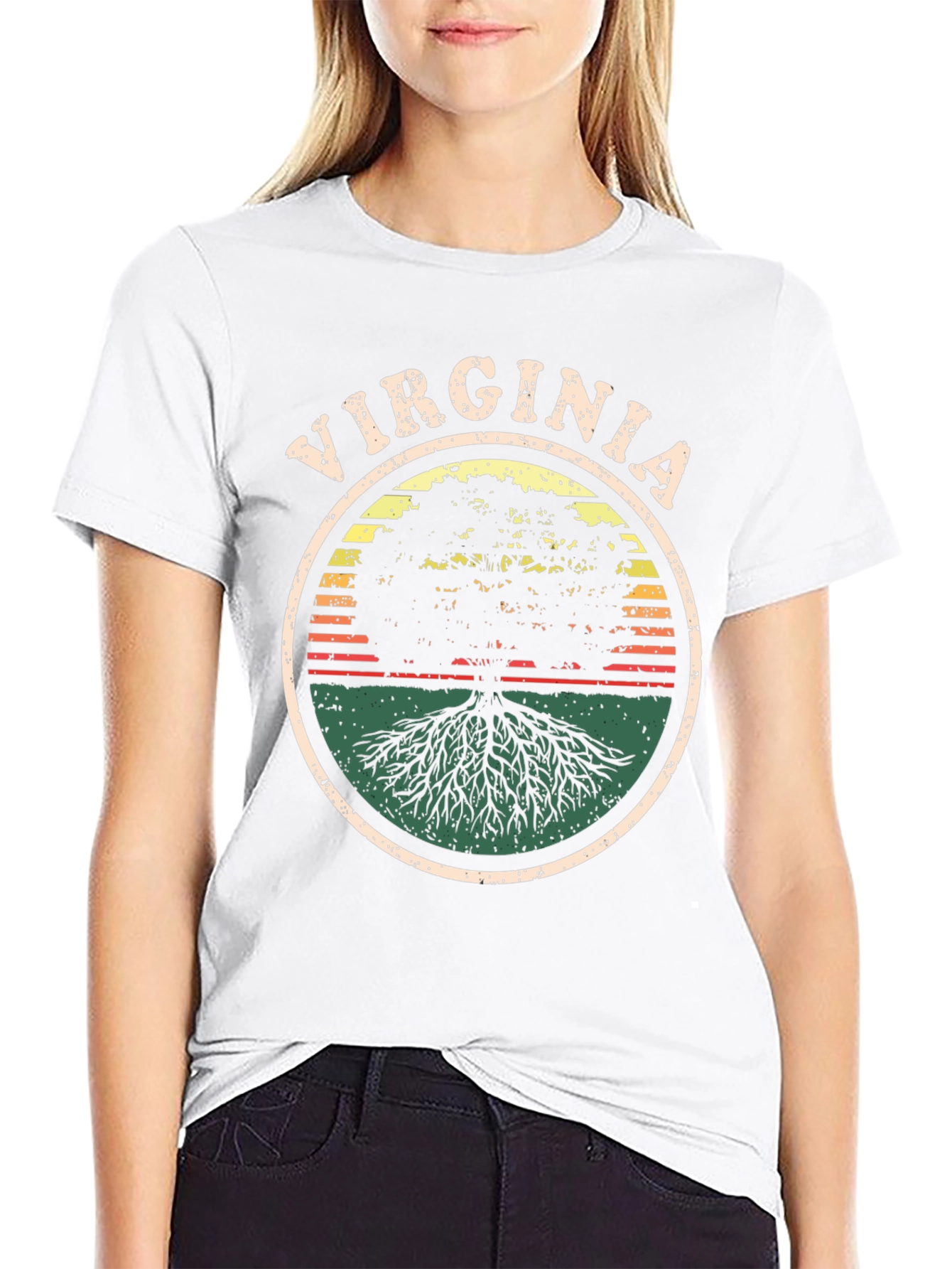 Virginia Tree Graphic Tee - Retro Style