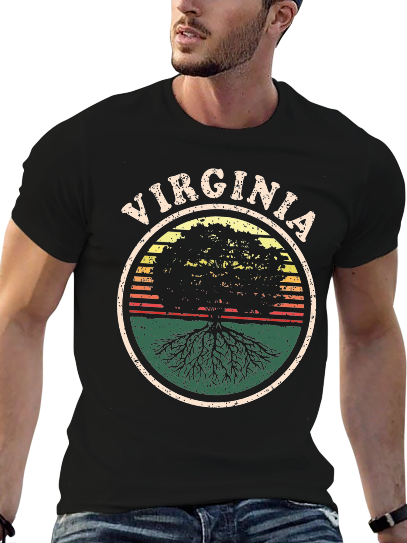 Virginia Tree Graphic Tee - Retro Style