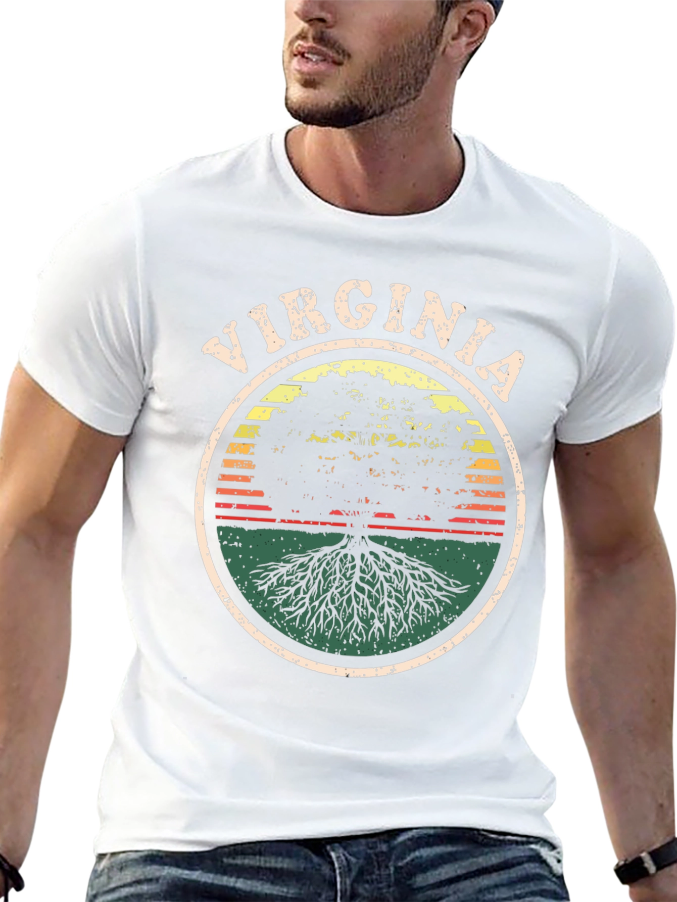 Virginia Tree Graphic Tee - Retro Style