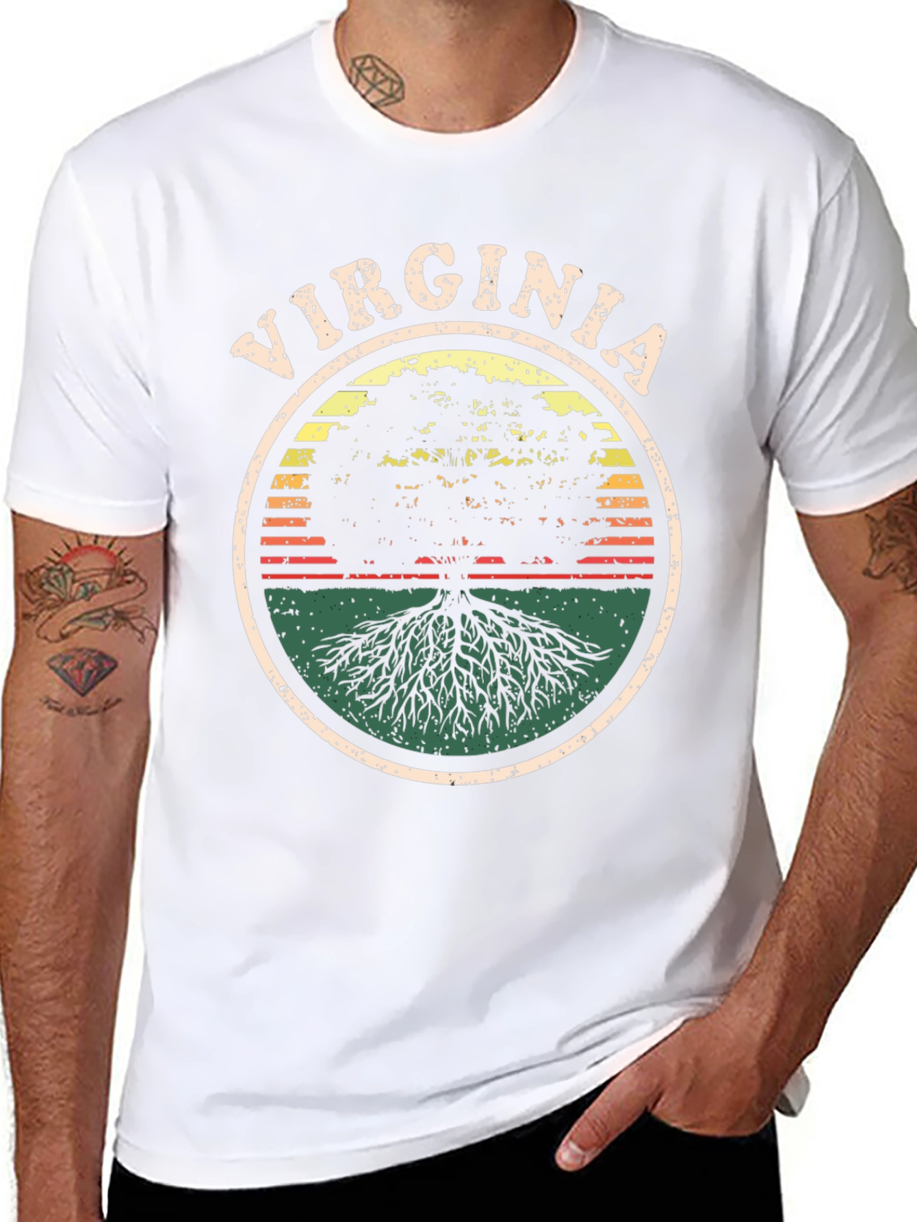 Virginia Tree Graphic Tee - Retro Style