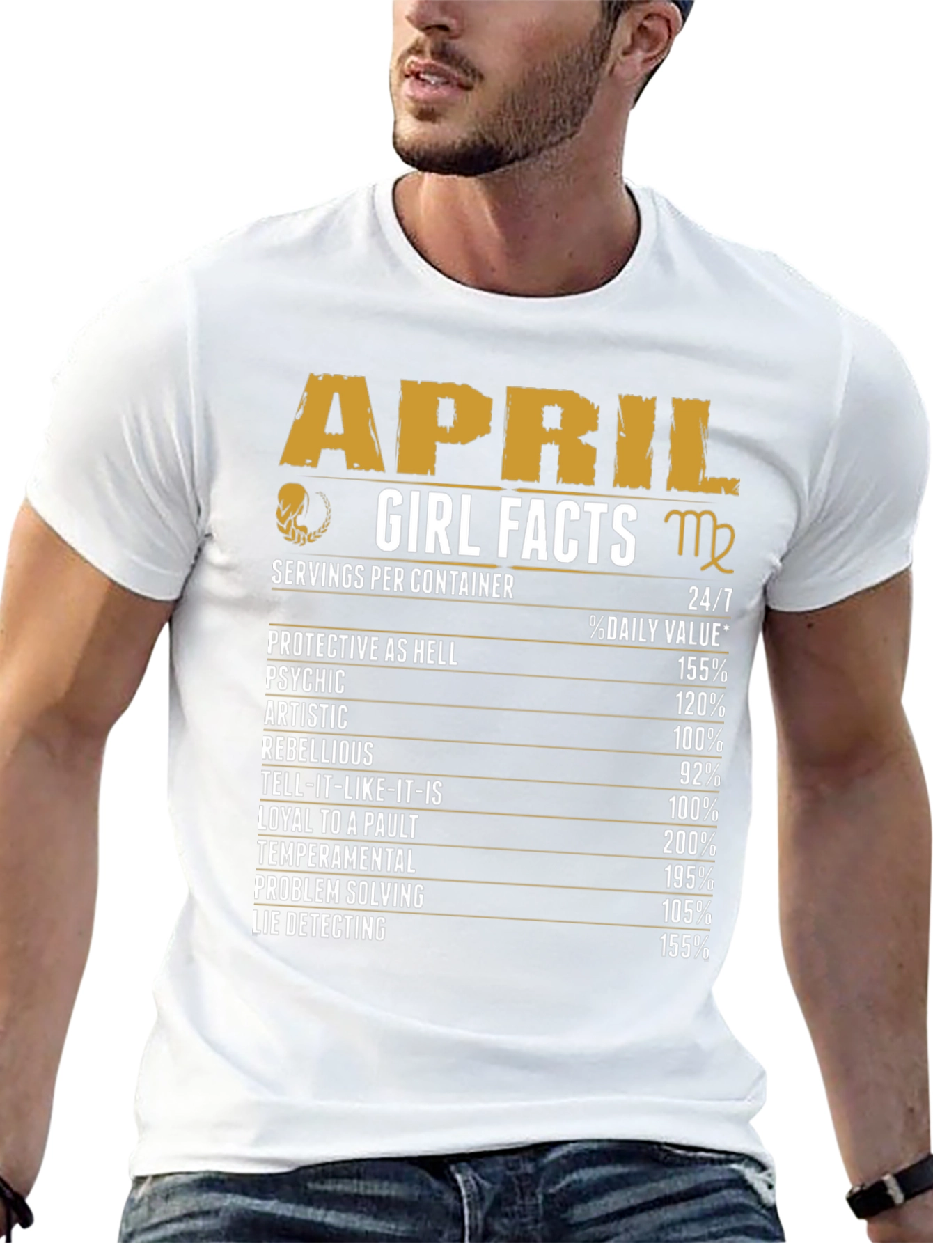 April Girl Facts T-Shirt - Zodiac Virgo Birthday Tee