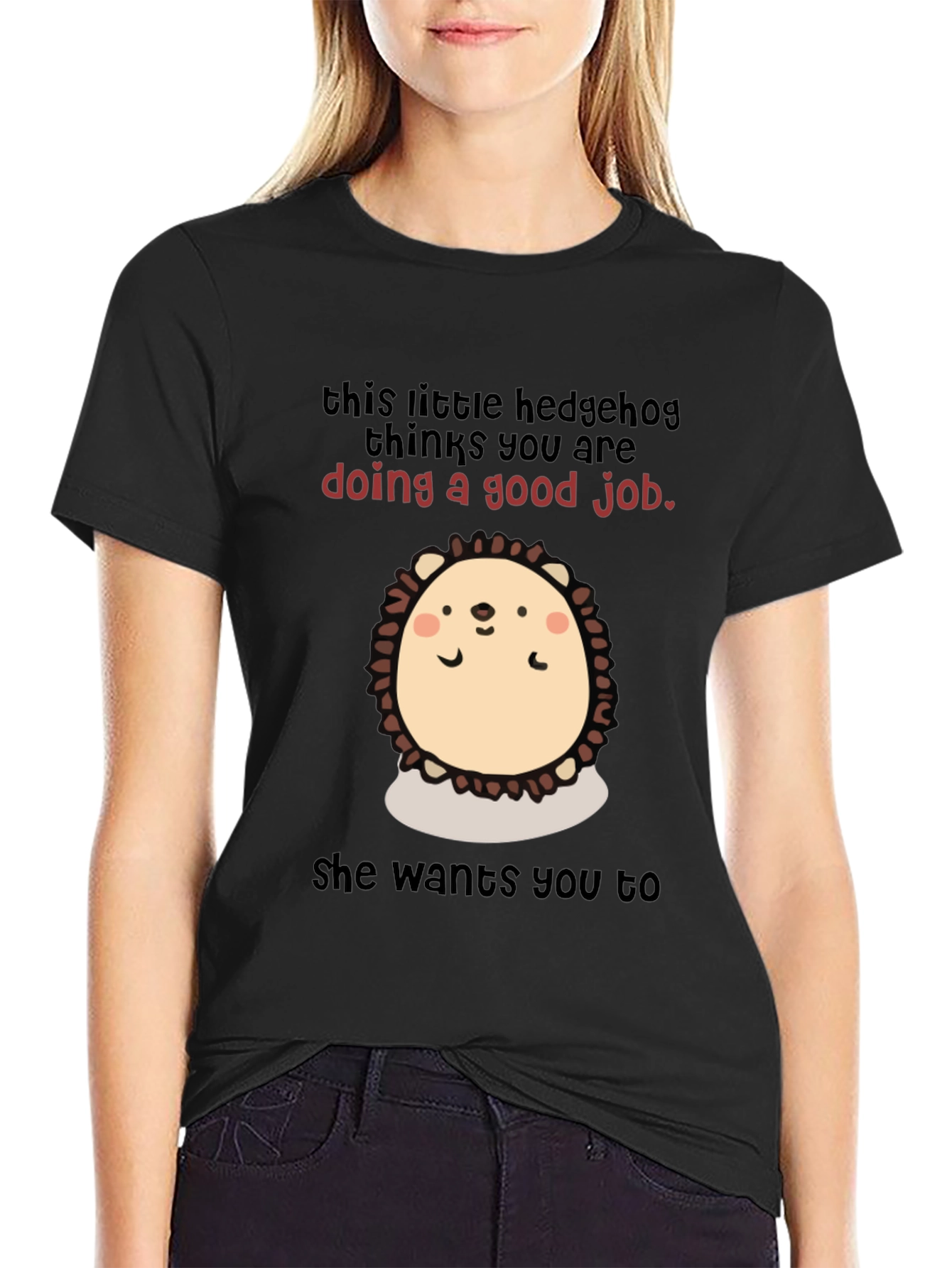Cute Hedgehog Encouragement T-Shirt
