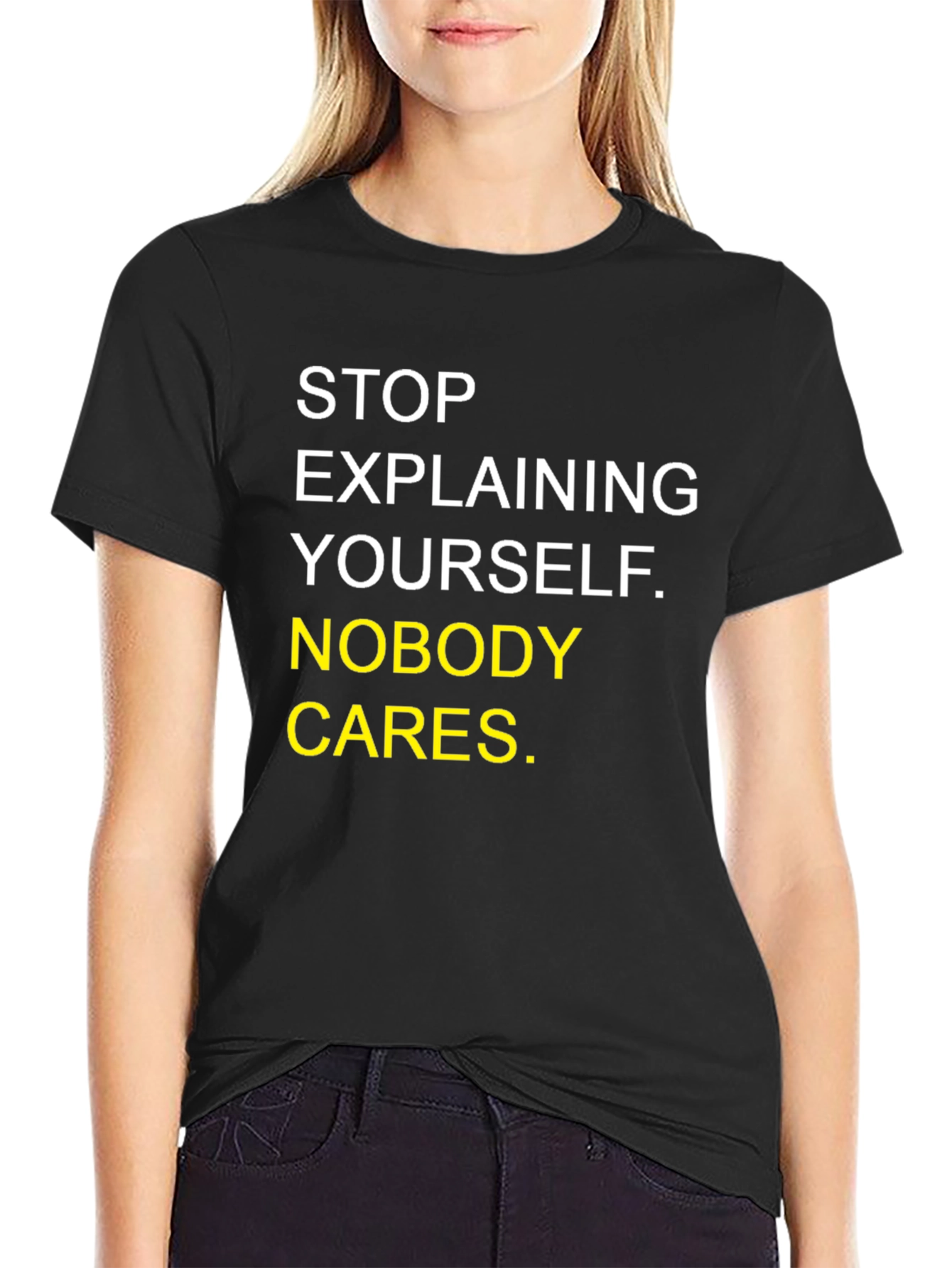Sarcastic Graphic Tee - Nobody Cares T-Shirt
