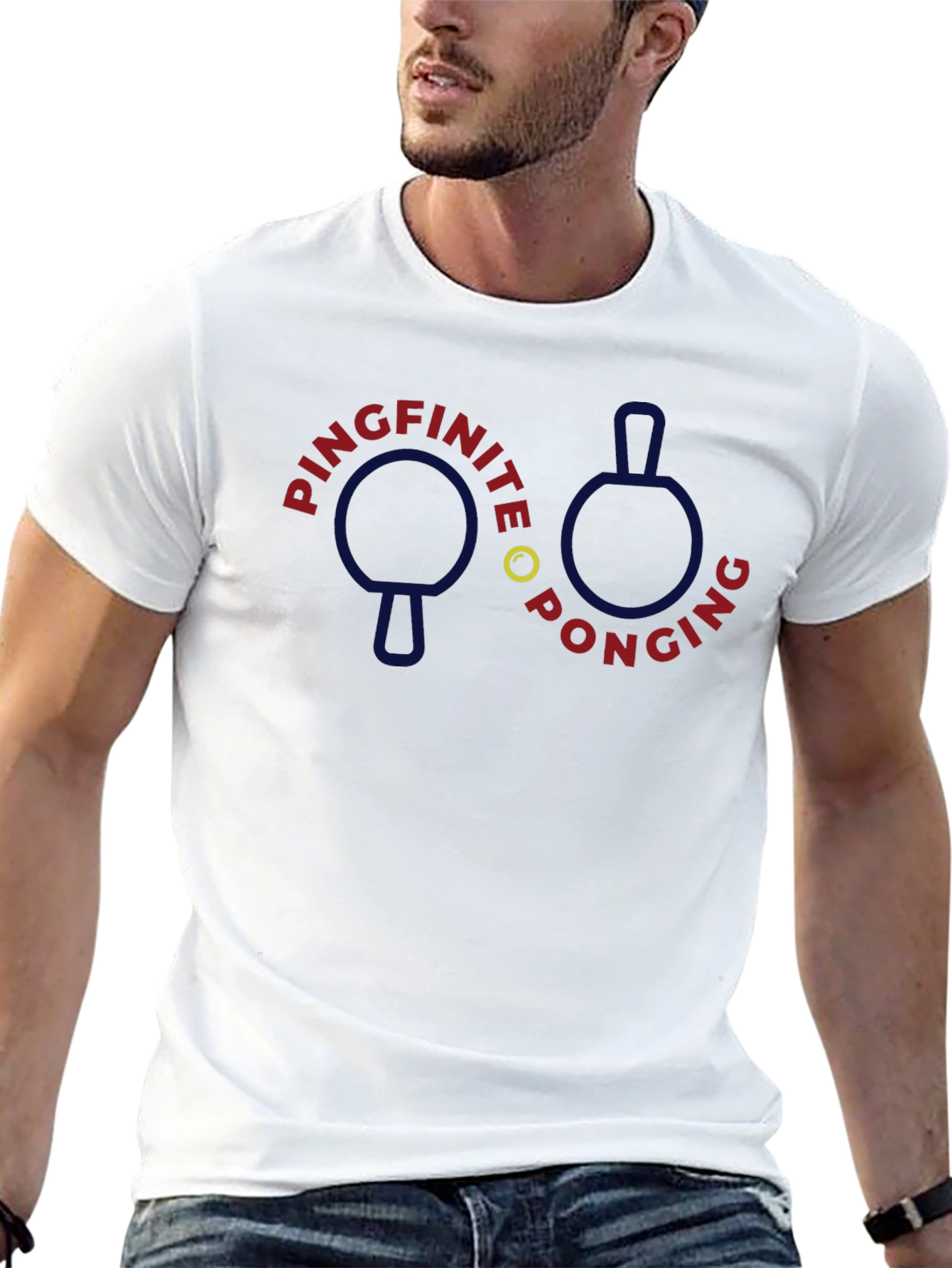 Pingfinite Ponging Graphic Tee - Table Tennis Fan T-Shirt