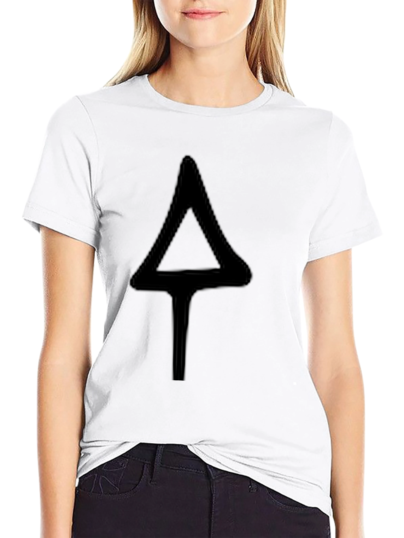 Black T-Shirt with Unique Arrow Design