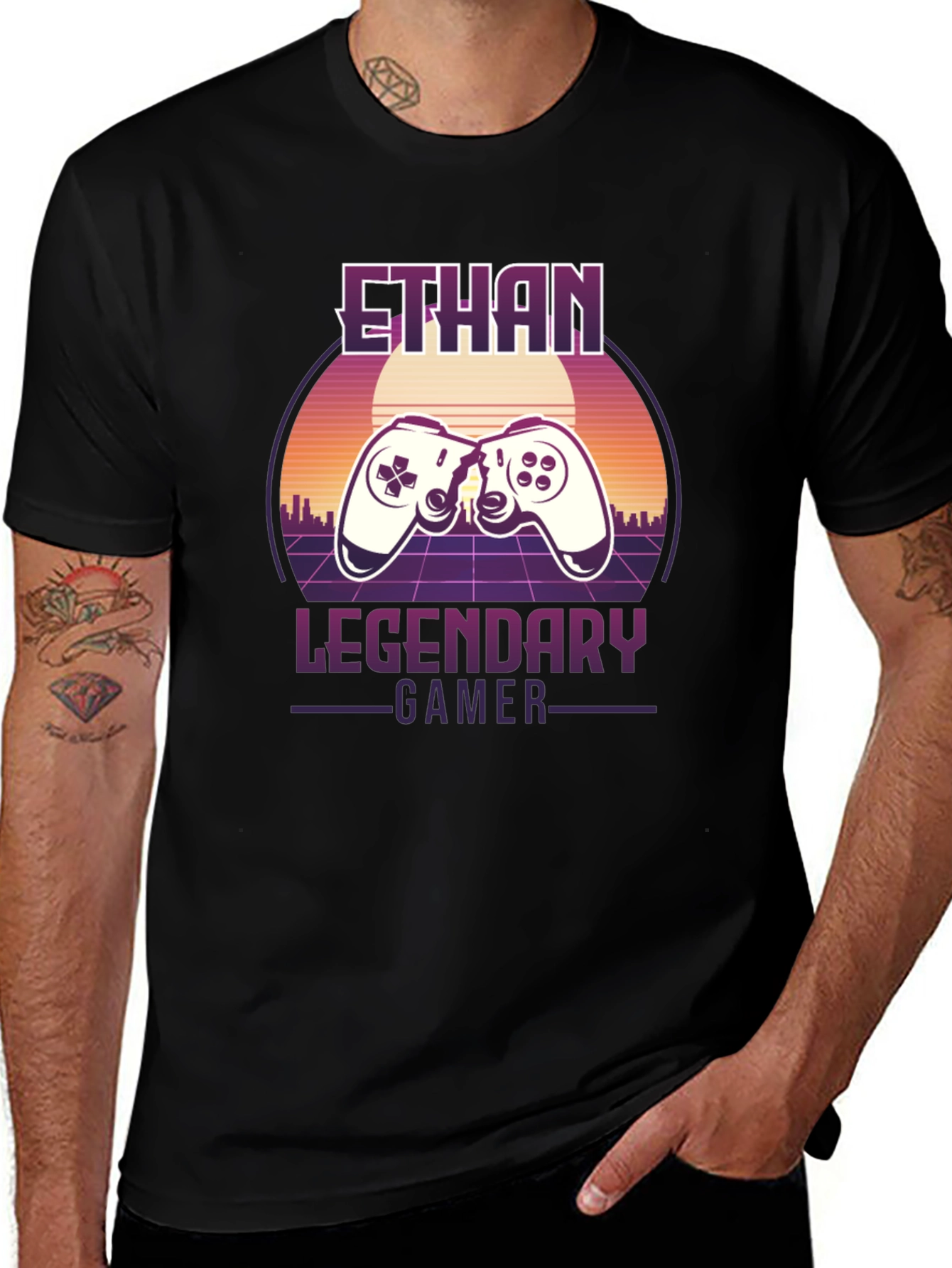 Ethan Legendary Gamer T-Shirt Retro Style