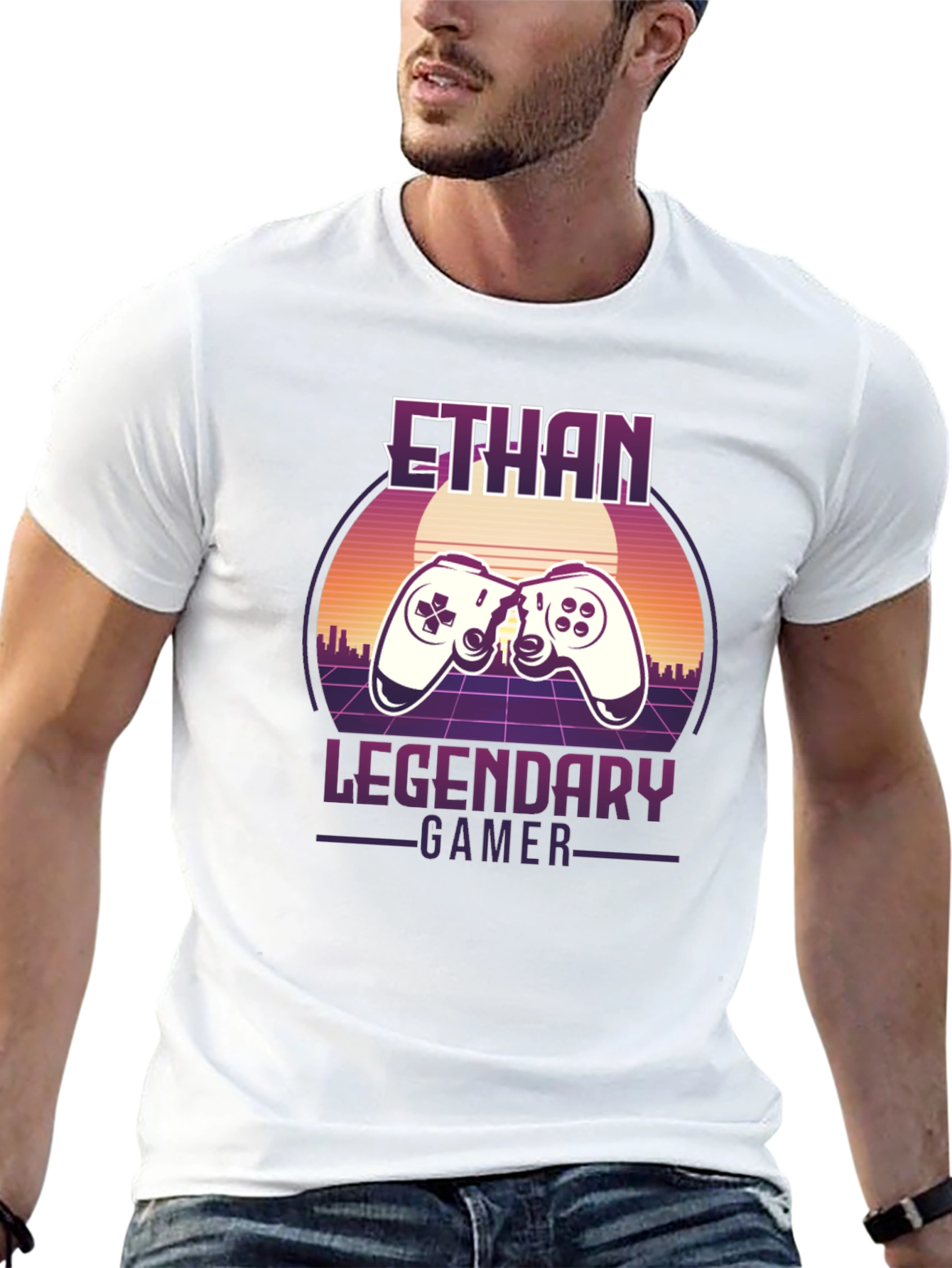 Ethan Legendary Gamer T-Shirt Retro Style