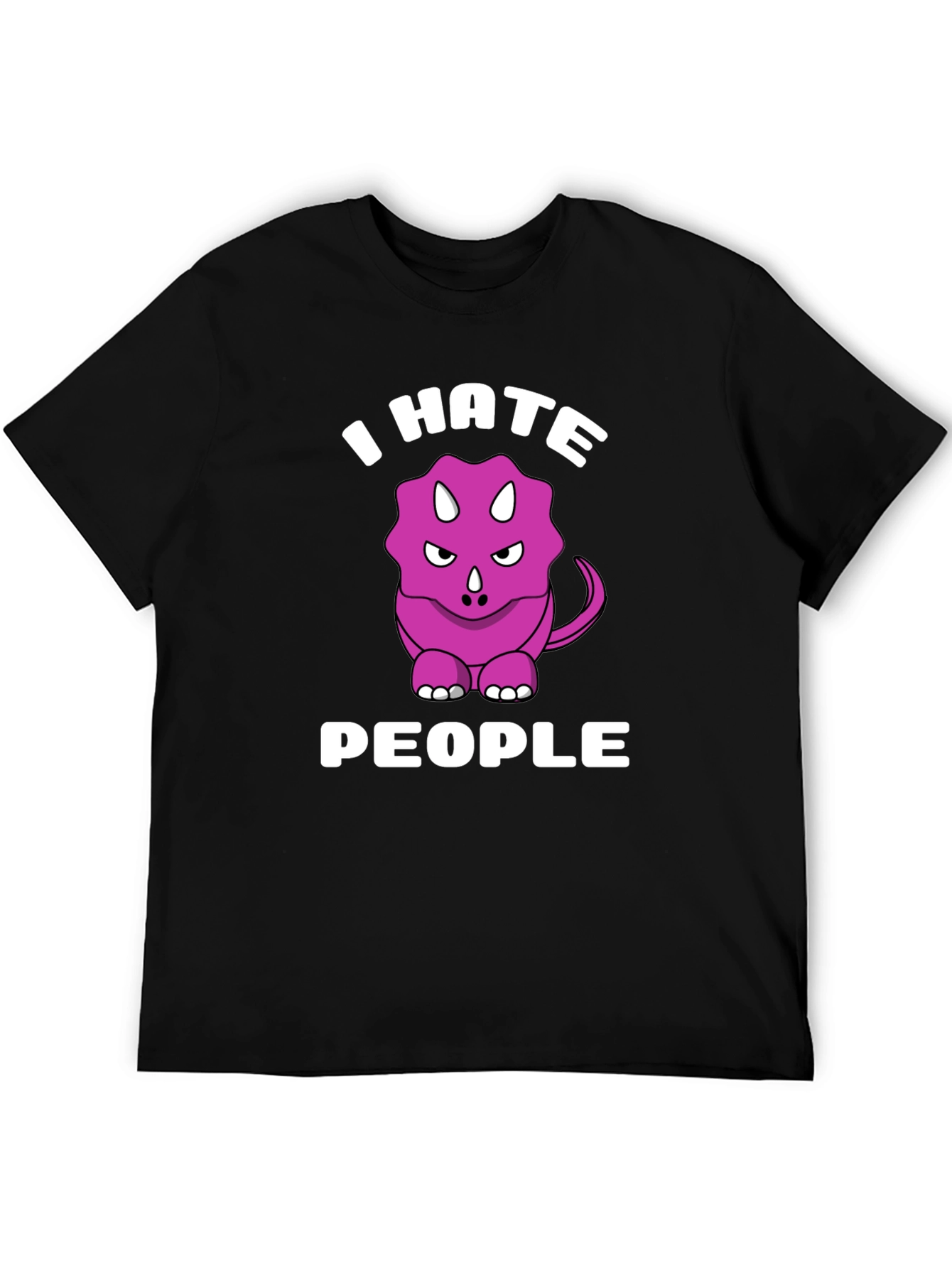 I Hate People Triceratops Graphic Tee