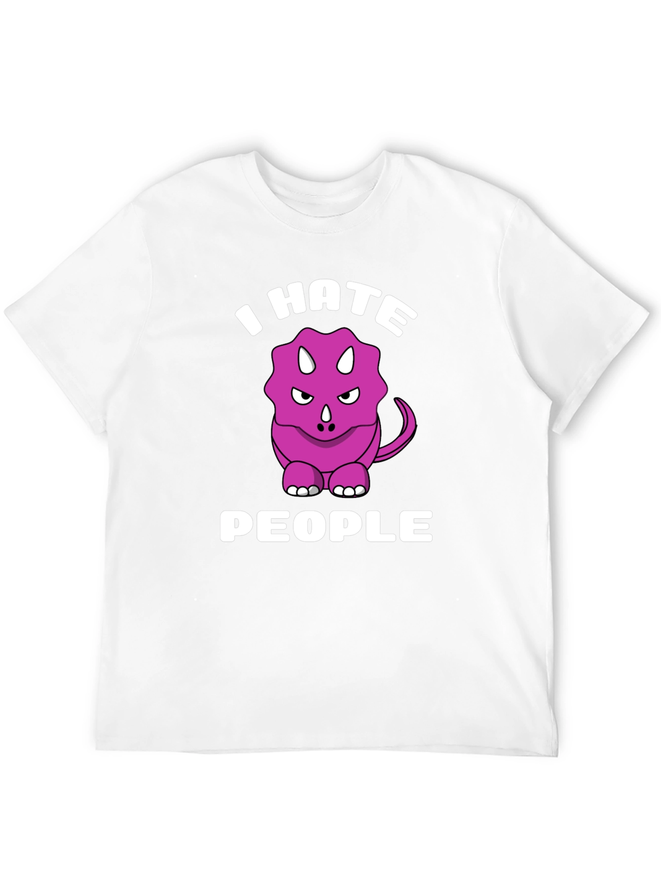 I Hate People Triceratops Graphic Tee