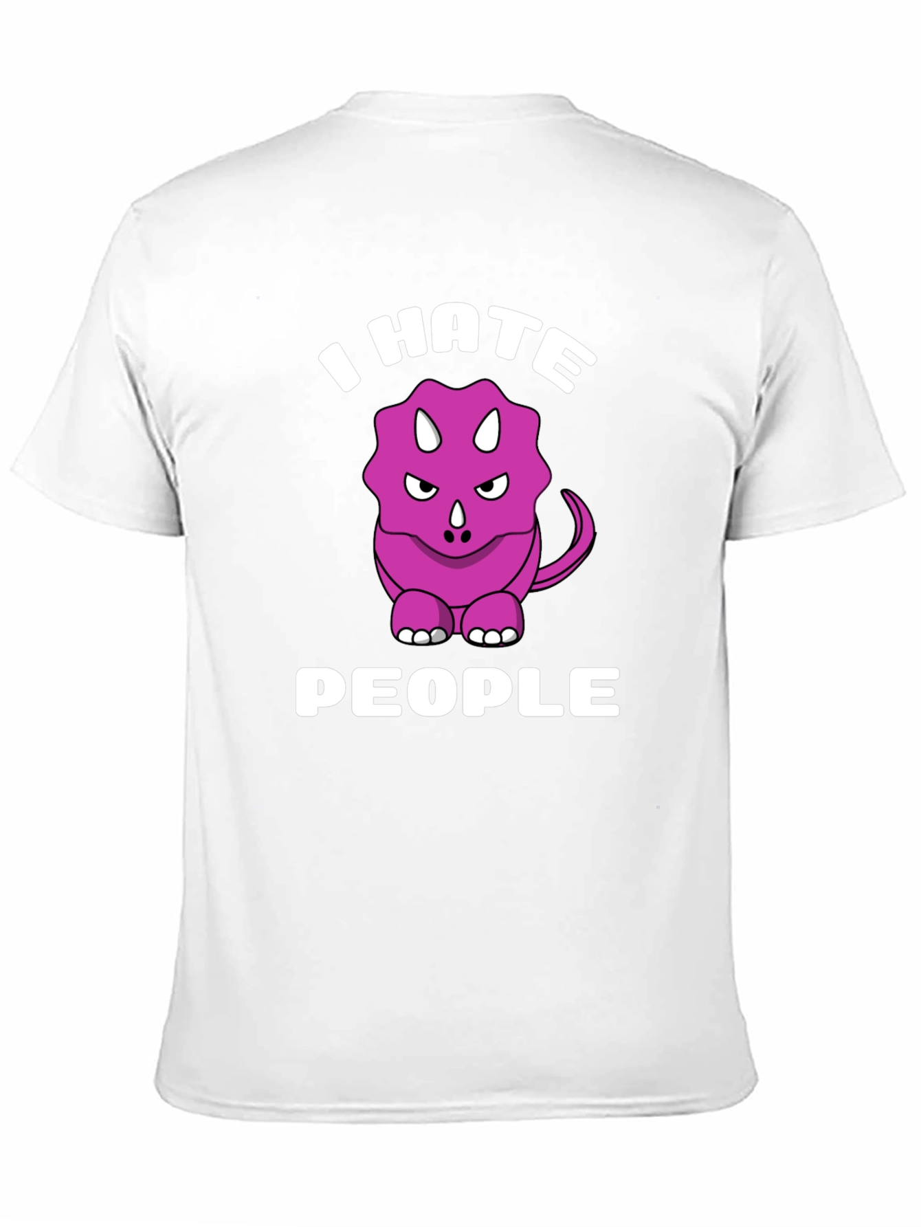 I Hate People Triceratops Graphic Tee