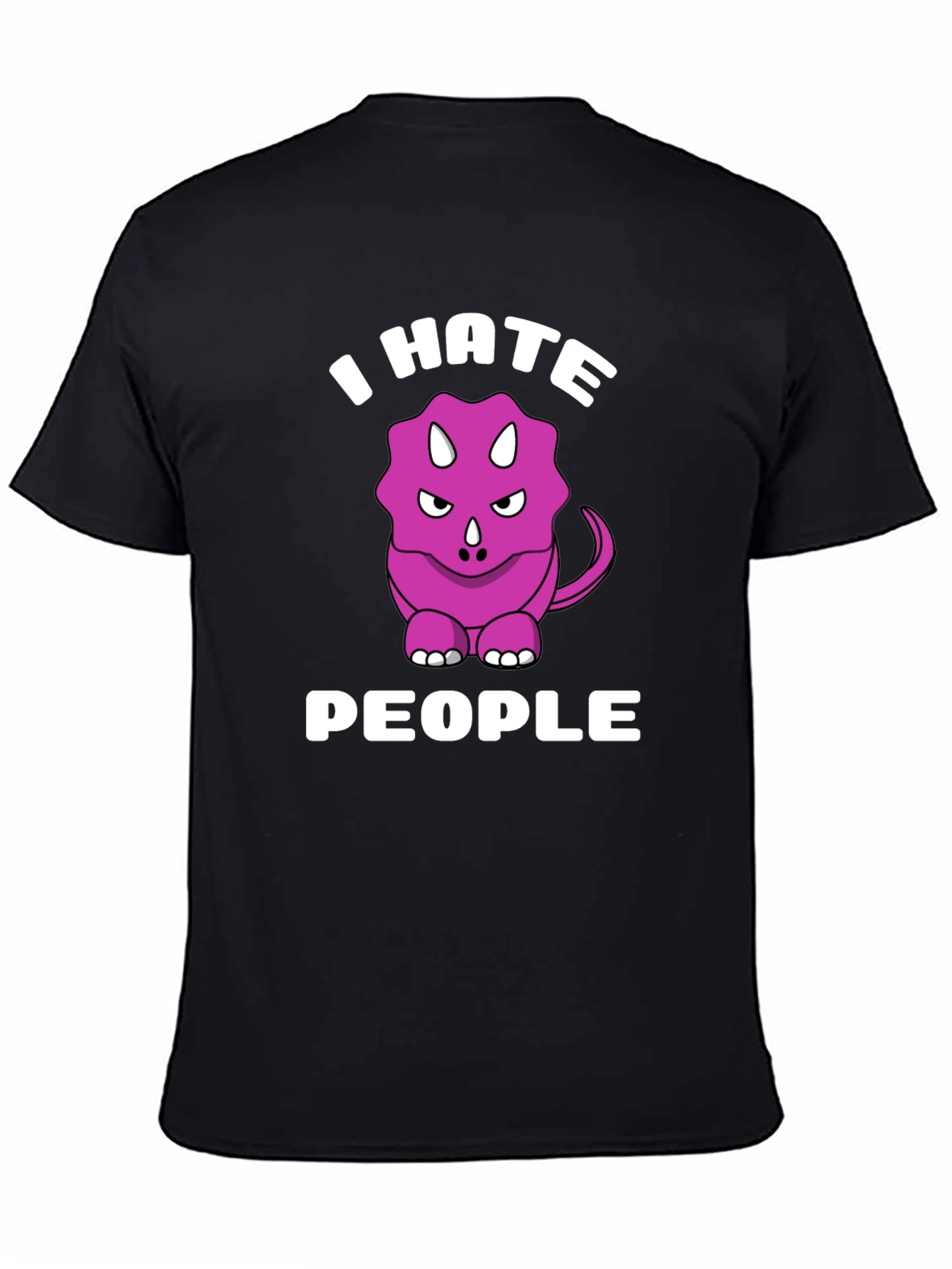 I Hate People Triceratops Graphic Tee