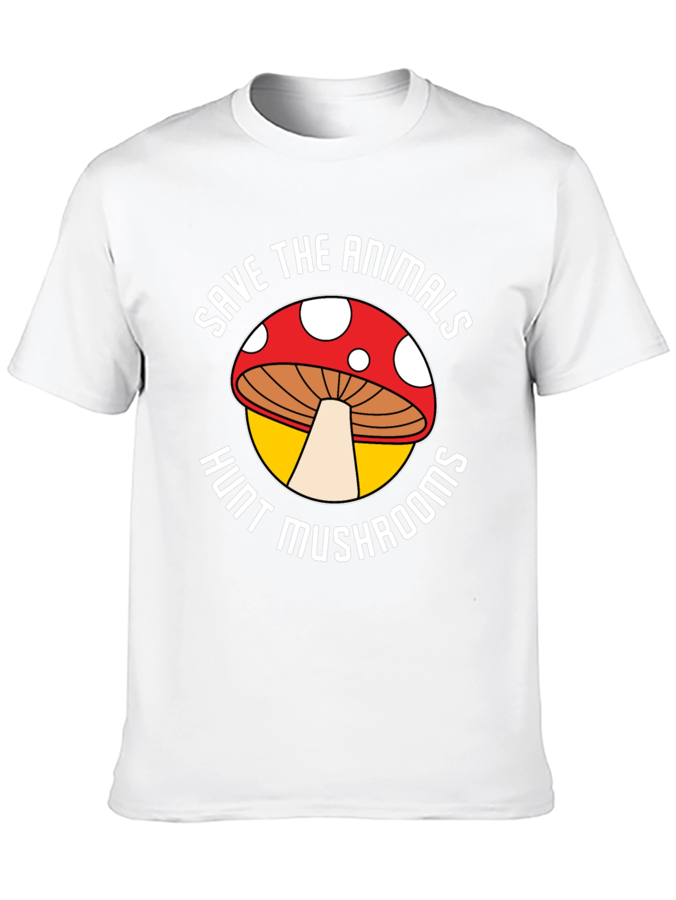 Save the Animals Hunt Mushrooms Graphic Tee