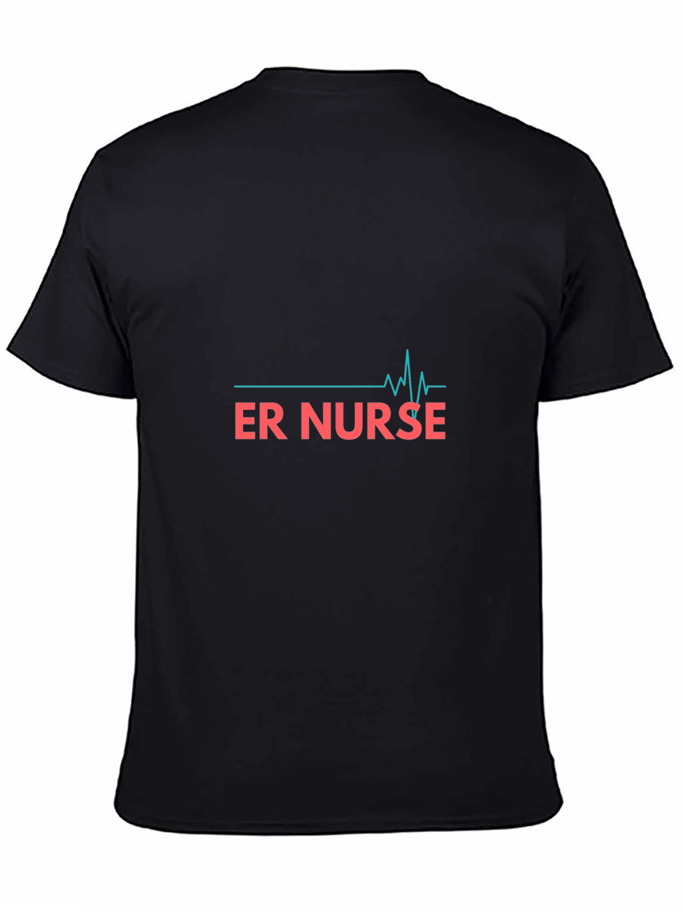 ER Nurse Graphic T-Shirt - Black Cotton Blend