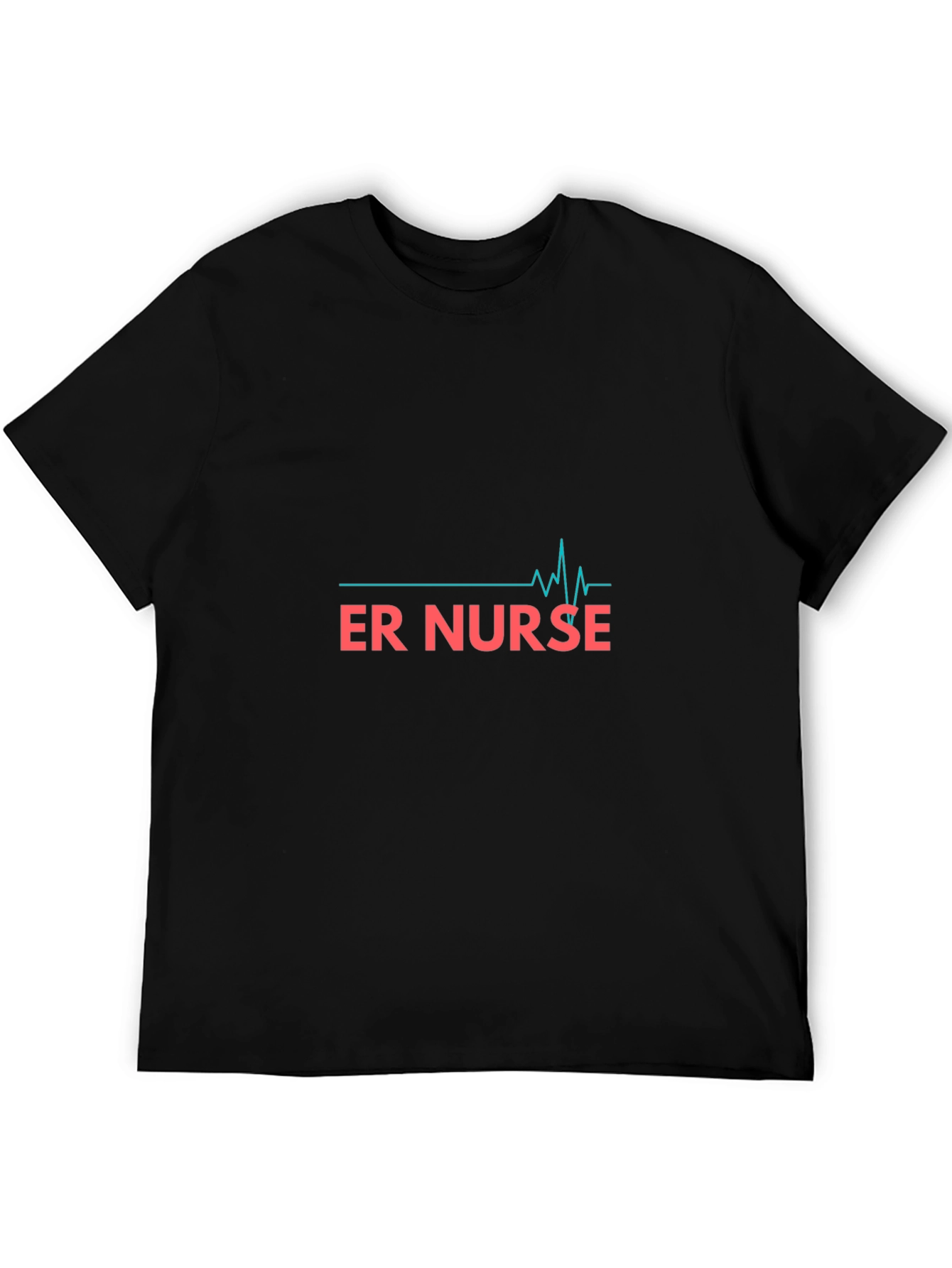 ER Nurse Graphic T-Shirt - Black Cotton Blend