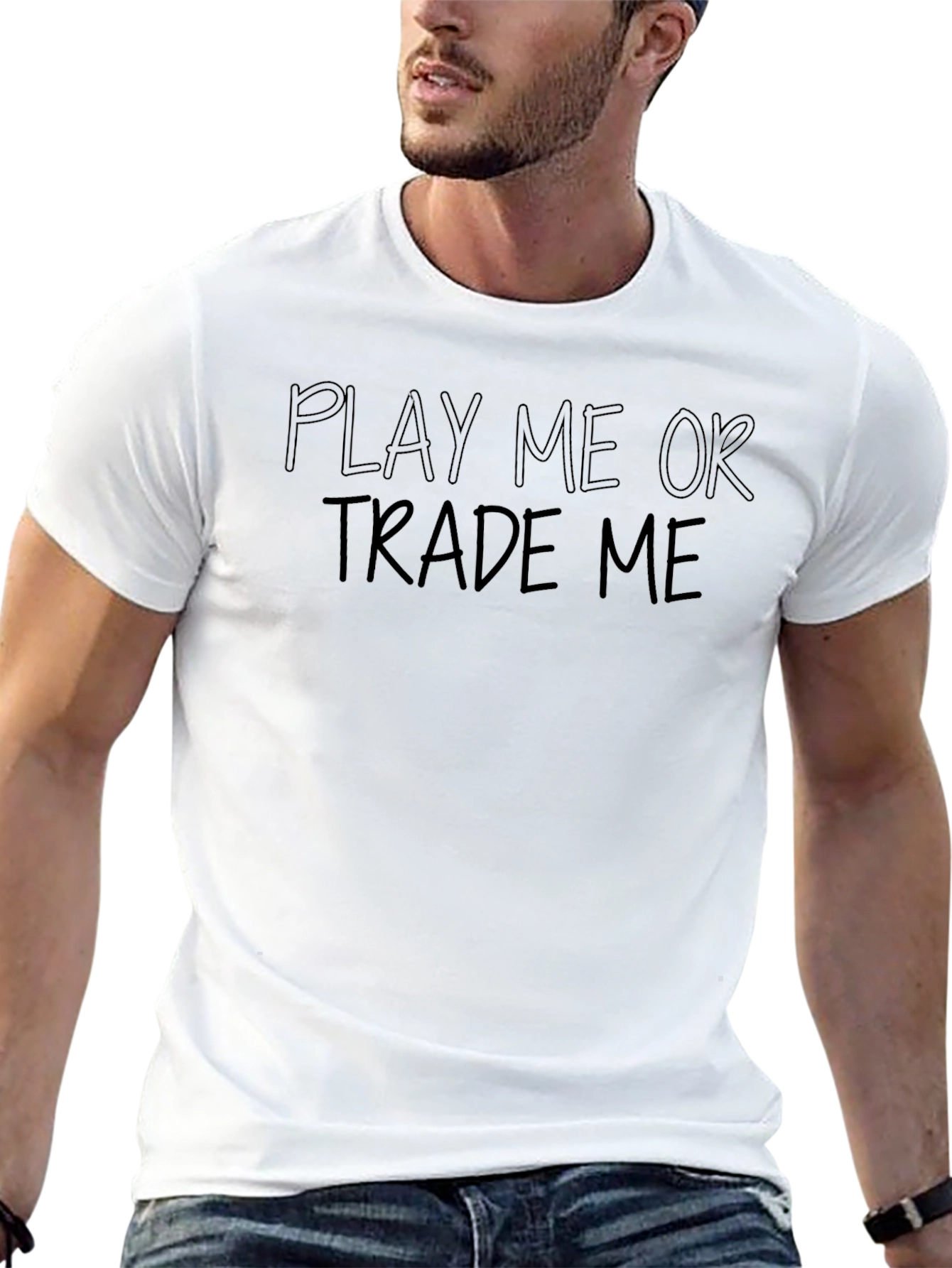 Play Me or Trade Me Black Cotton T-Shirt