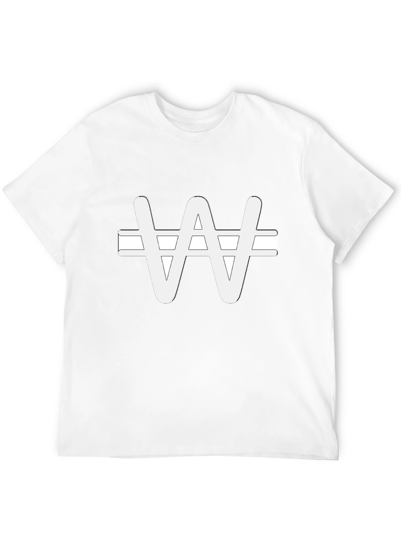 Won Symbol T-Shirt - Black Unisex