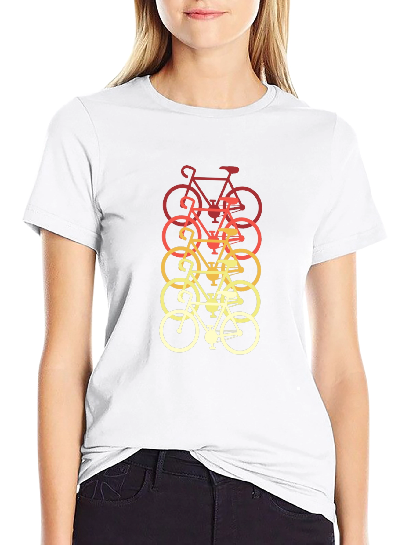 Retro Bicycle Stack Graphic Tee