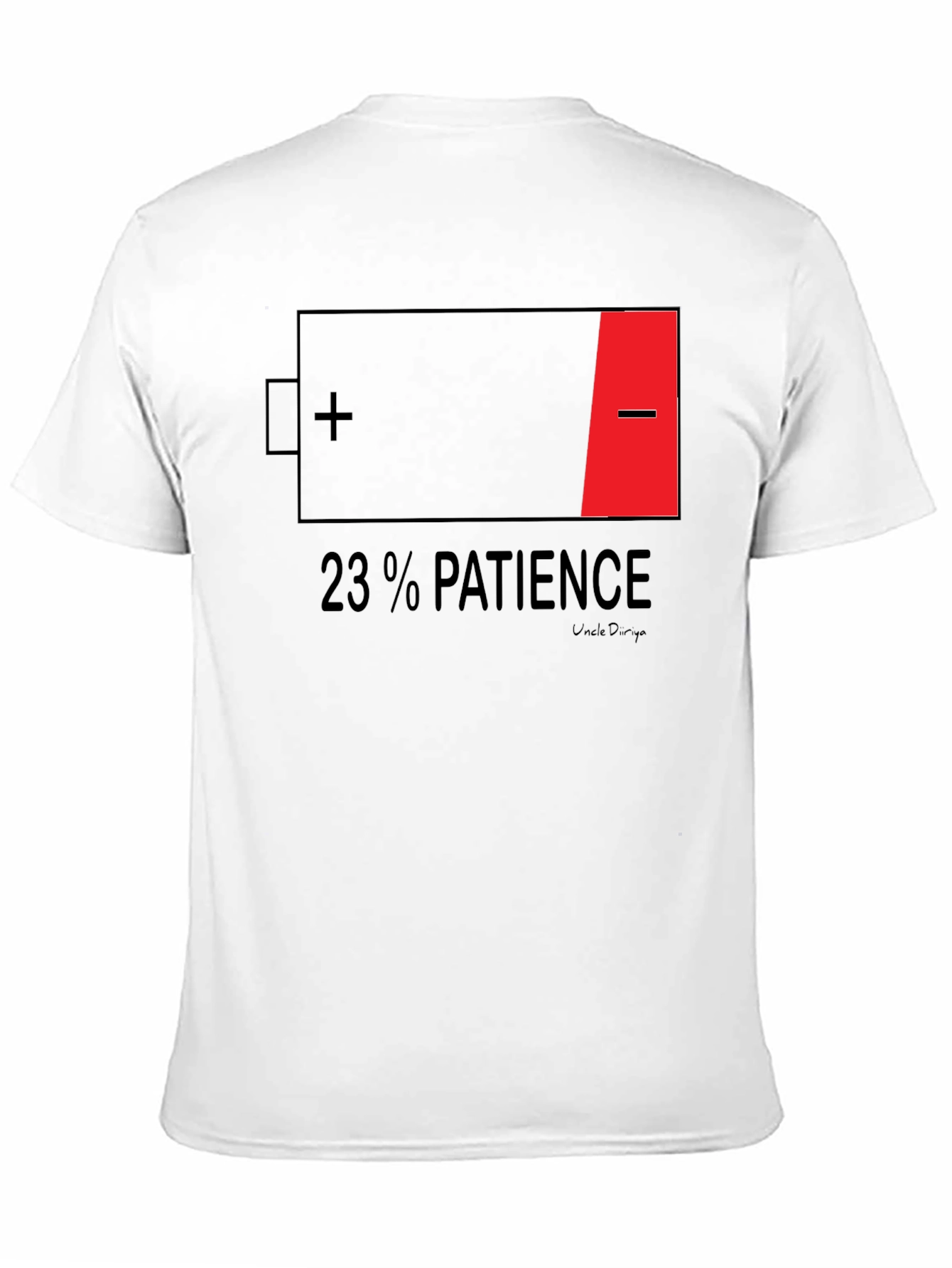 23% Patience Graphic T-Shirt - Black Humor Tee