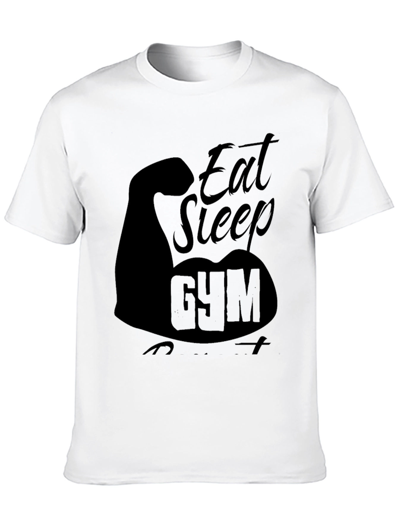 Eat Sleep Gym Black Graphic T-Shirt