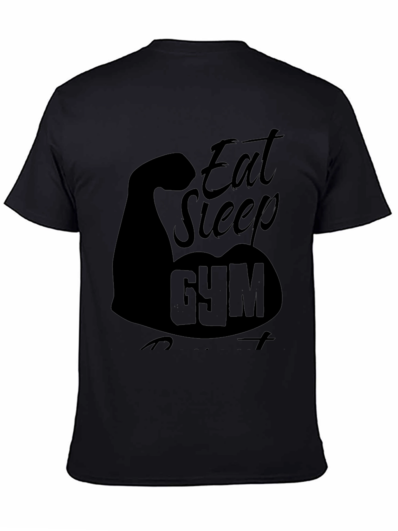 Eat Sleep Gym Black Graphic T-Shirt