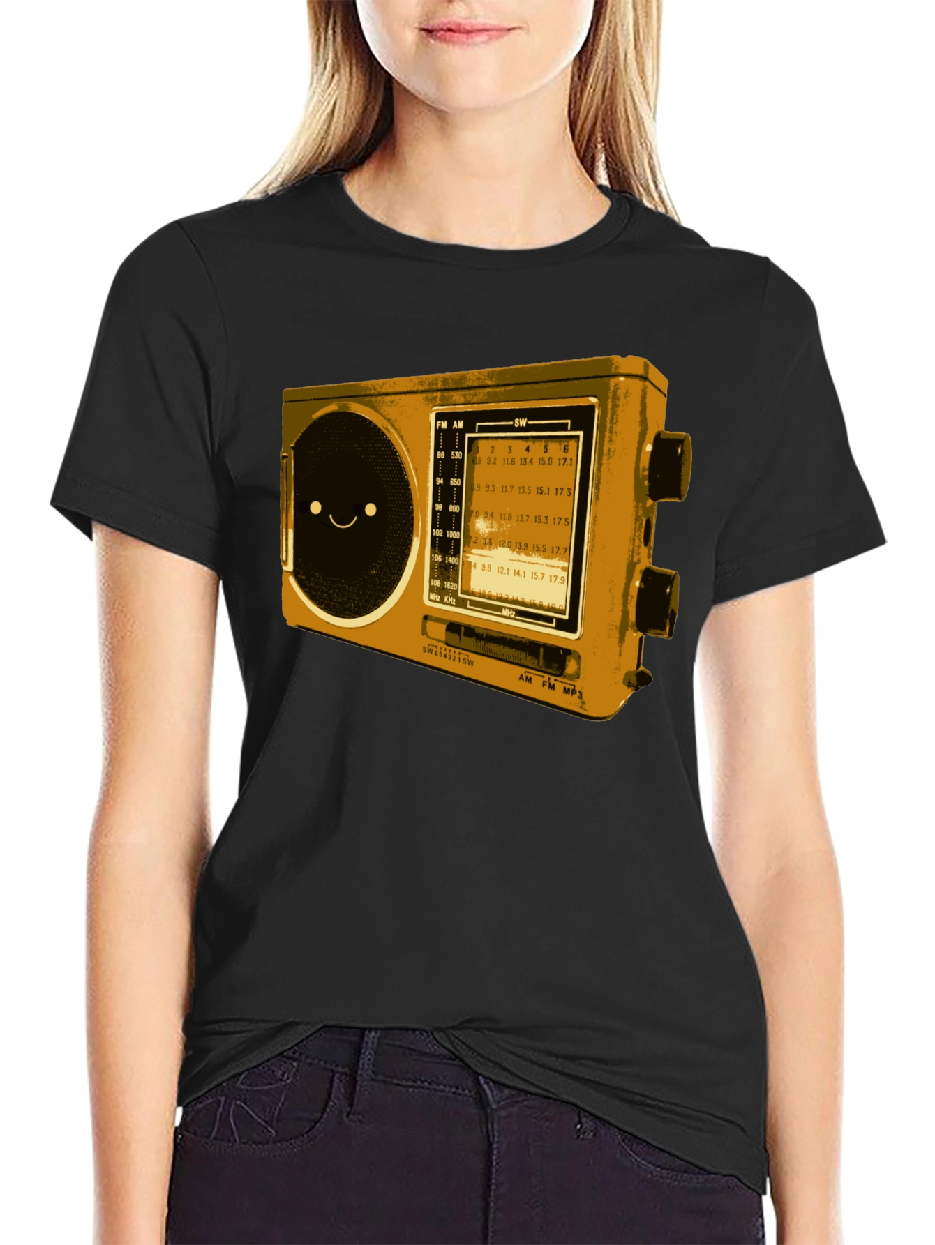 Retro Radio Graphic T-Shirt - Cool Novelty Tee