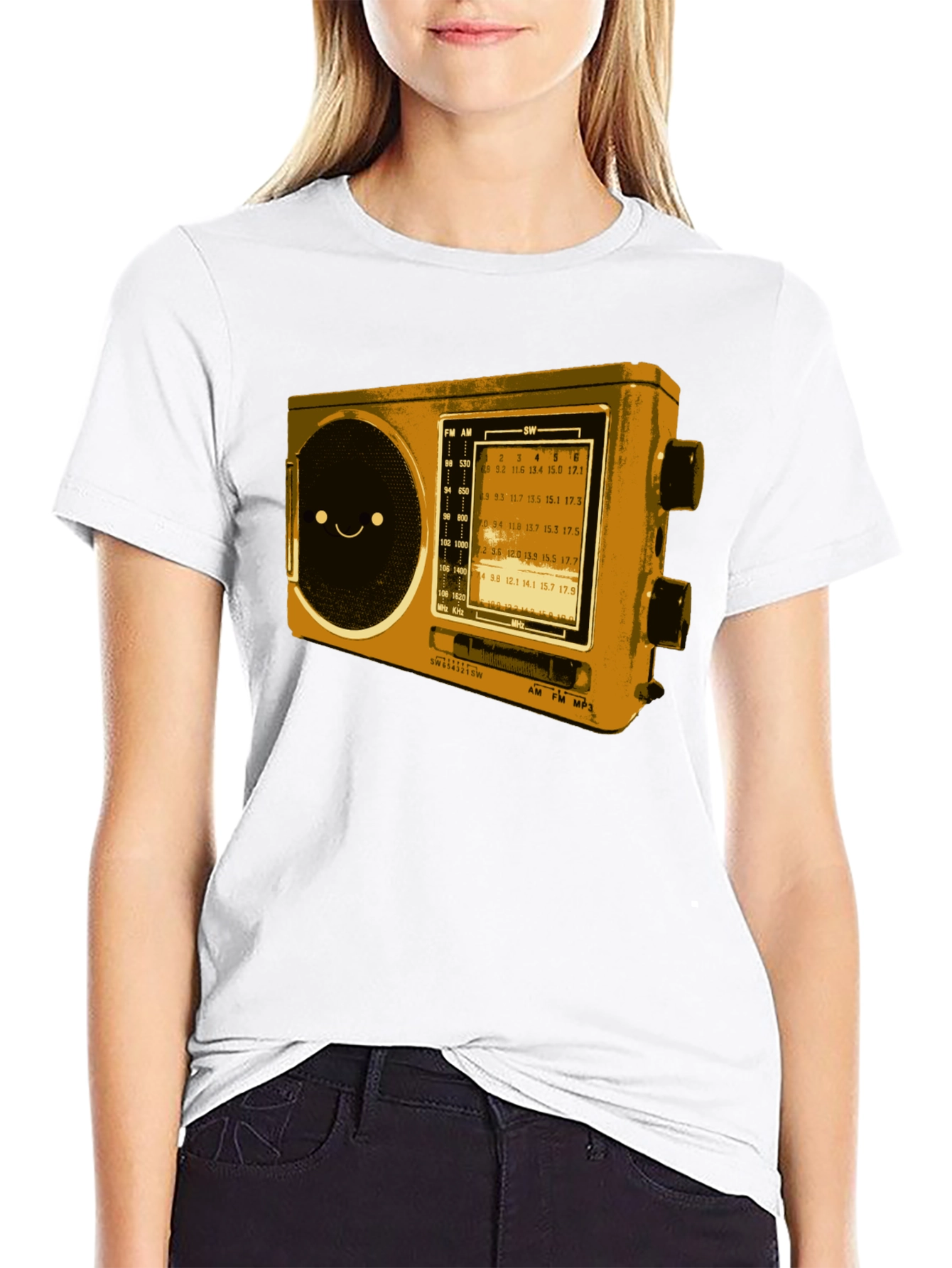 Retro Radio Graphic T-Shirt - Cool Novelty Tee
