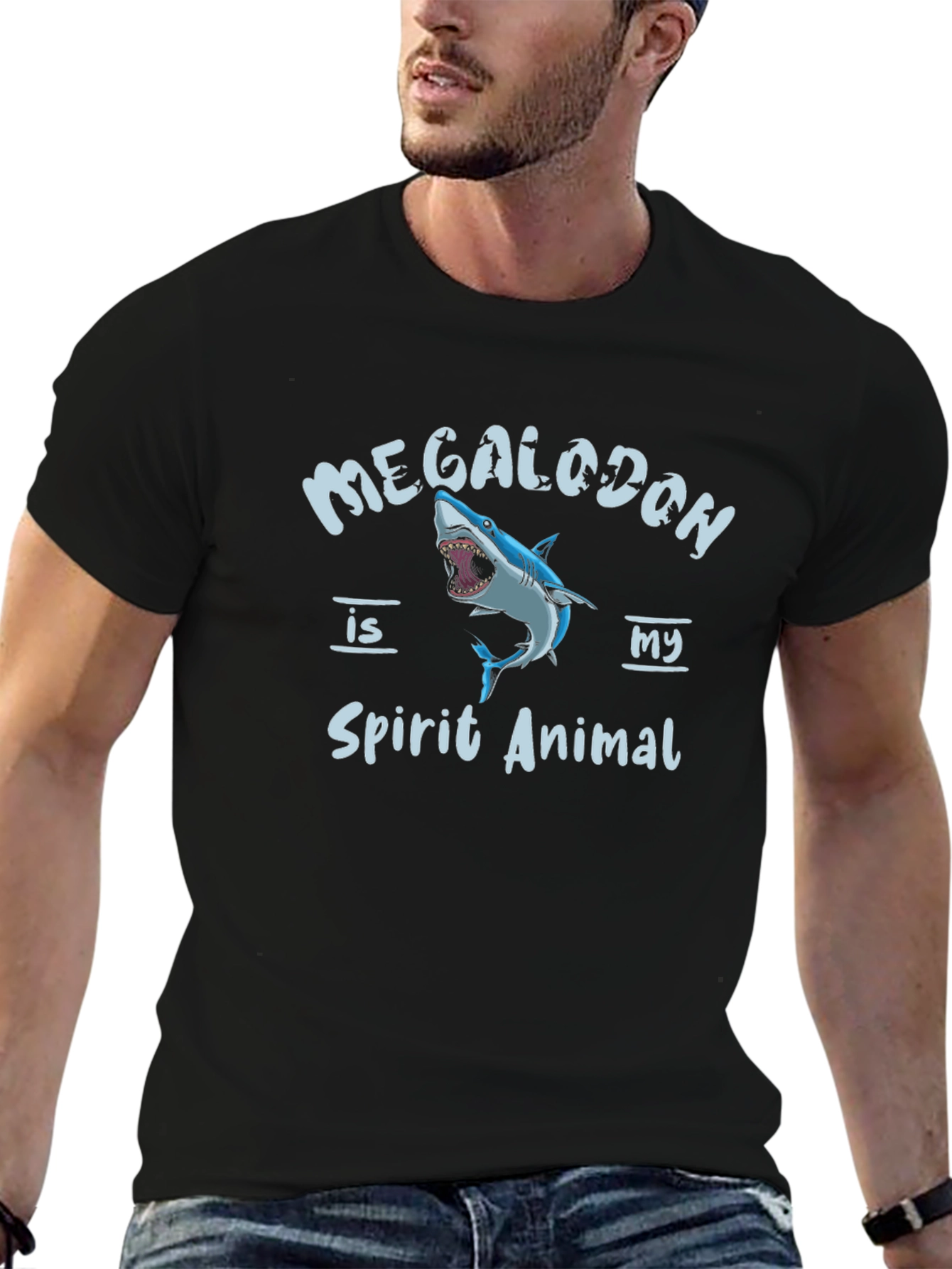 Megalodon Spirit Animal Graphic T-Shirt