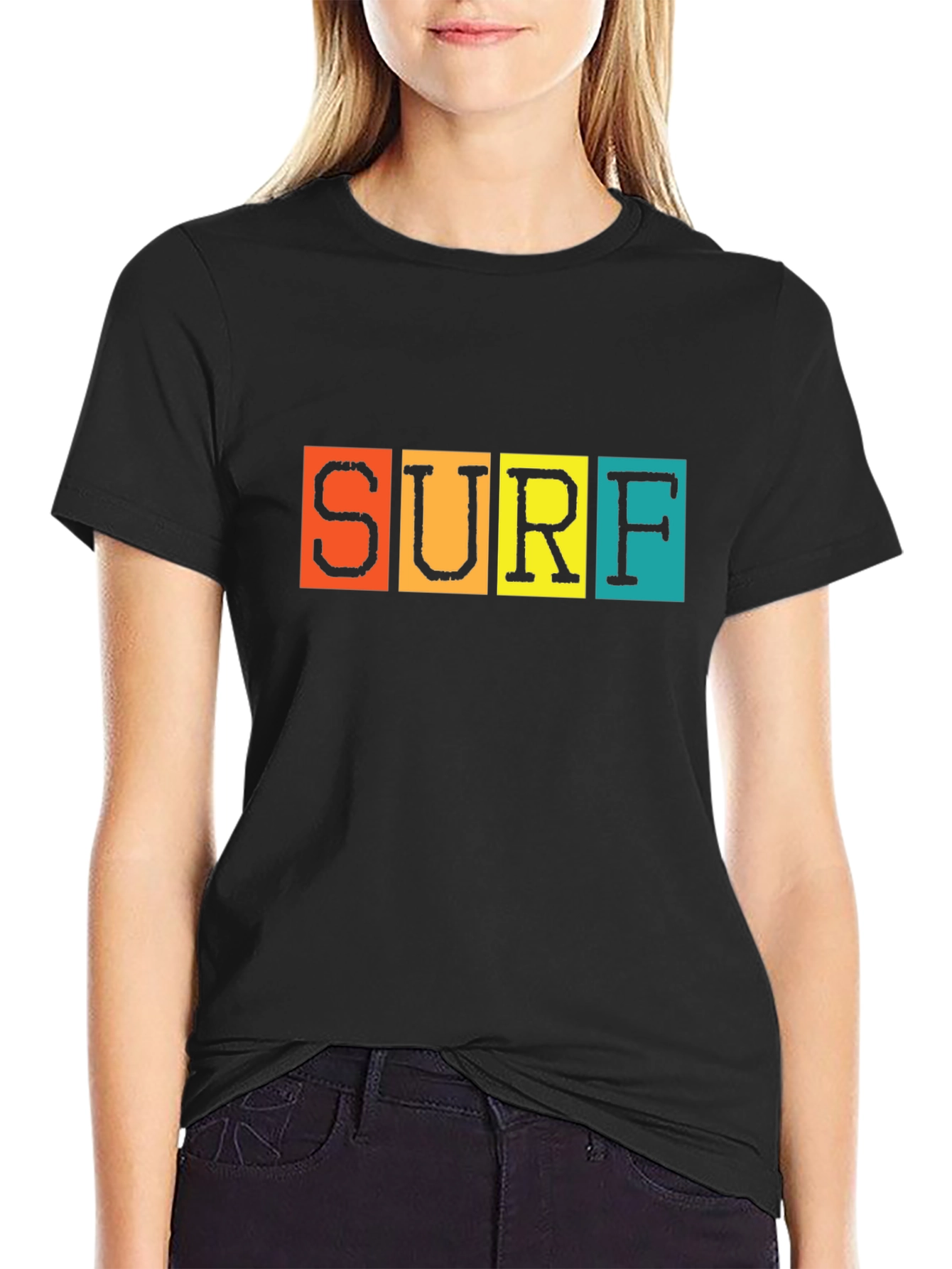 Surf Graphic T-Shirt - Black