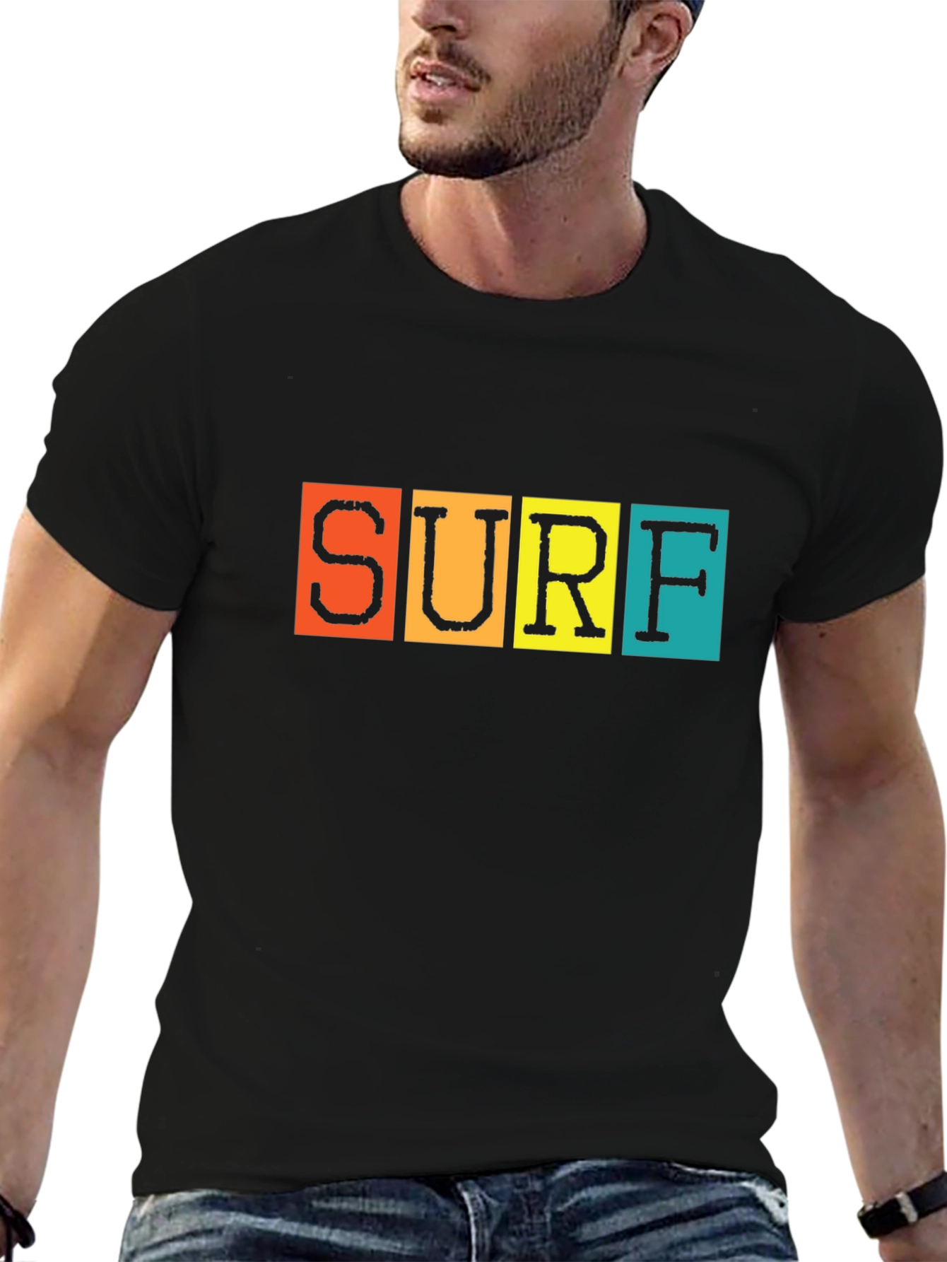 Surf Graphic T-Shirt - Black