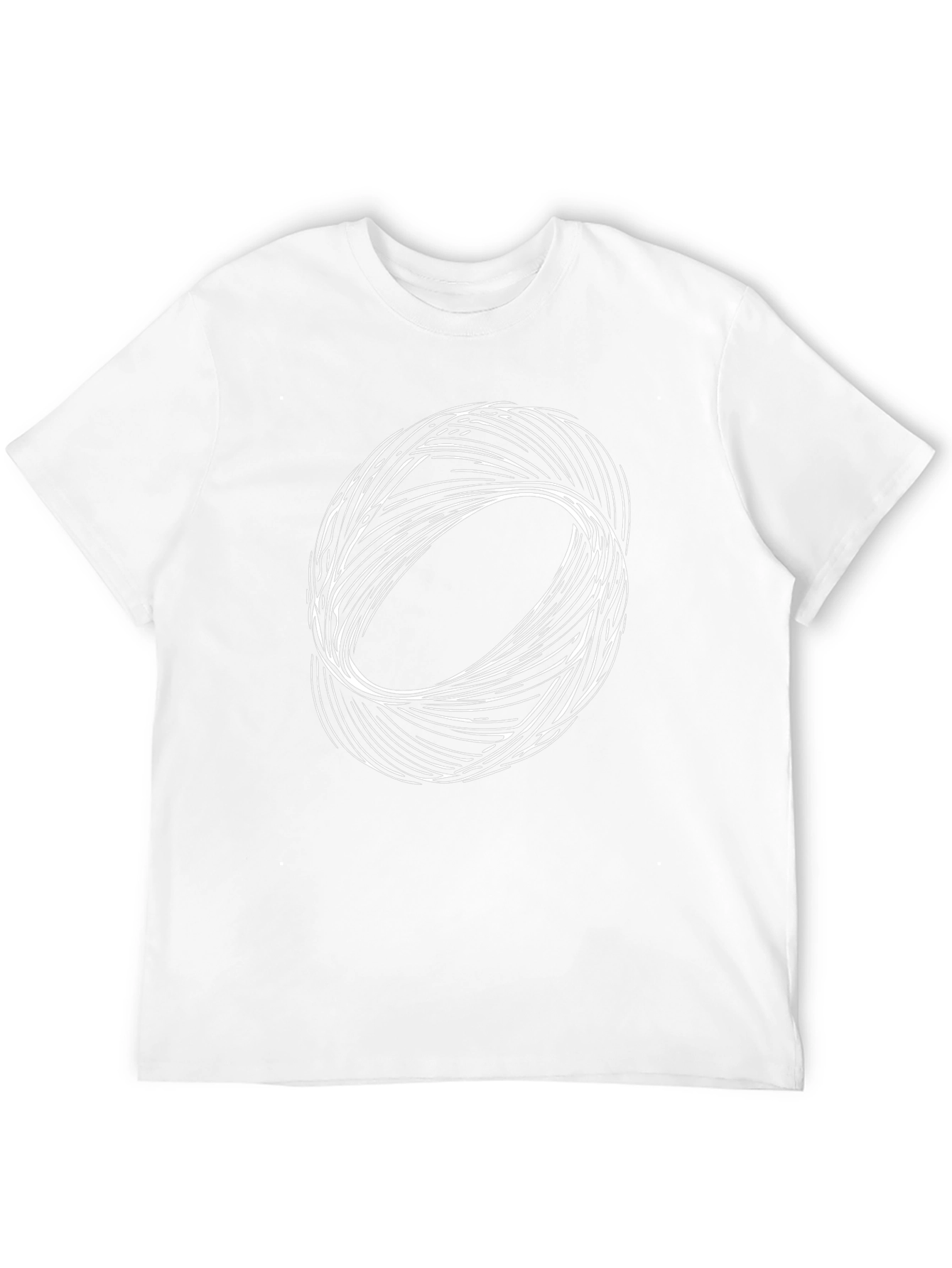 Abstract Swirl Graphic Tee - Black