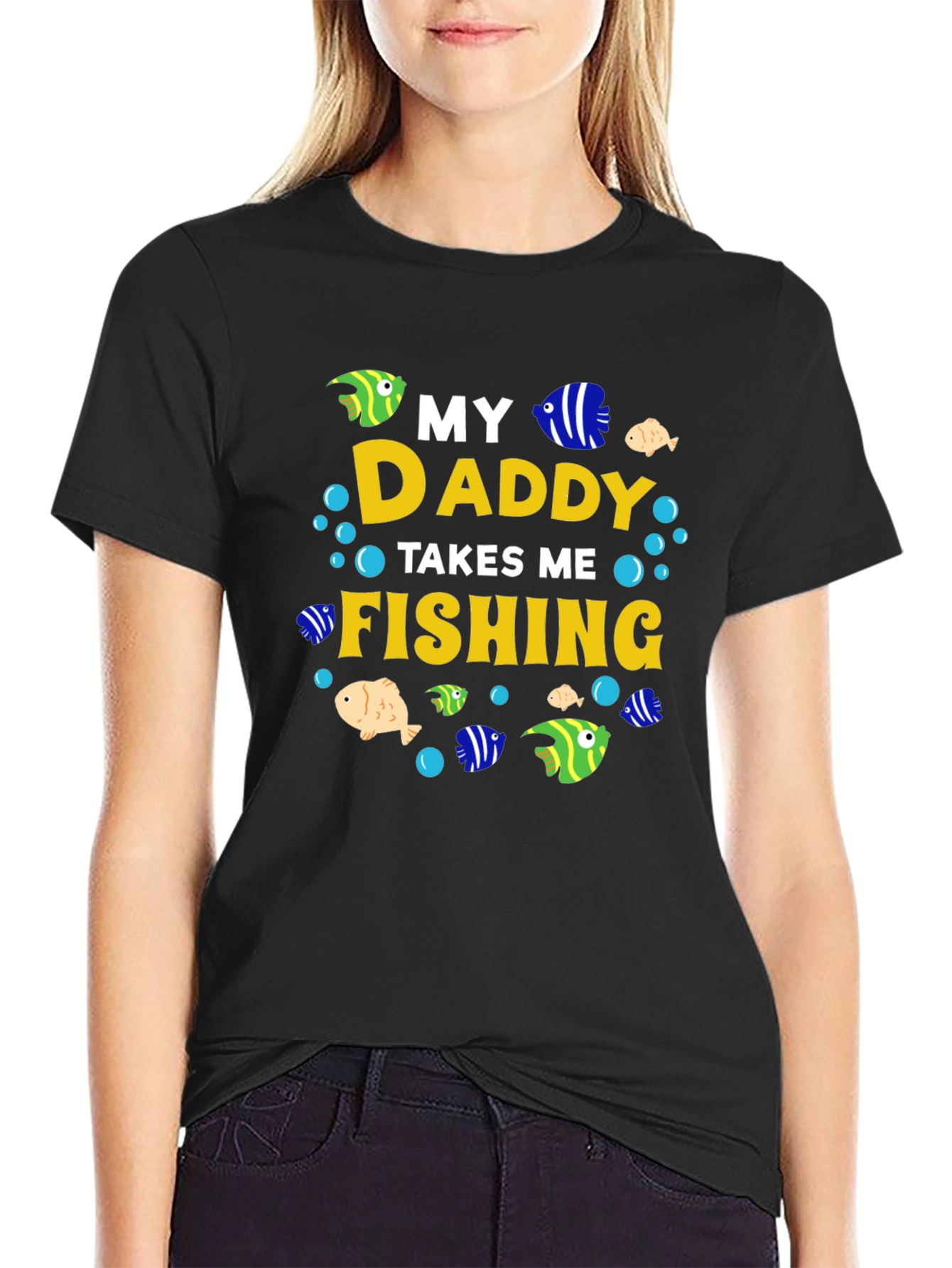 My Daddy Takes Me Fishing T-Shirt