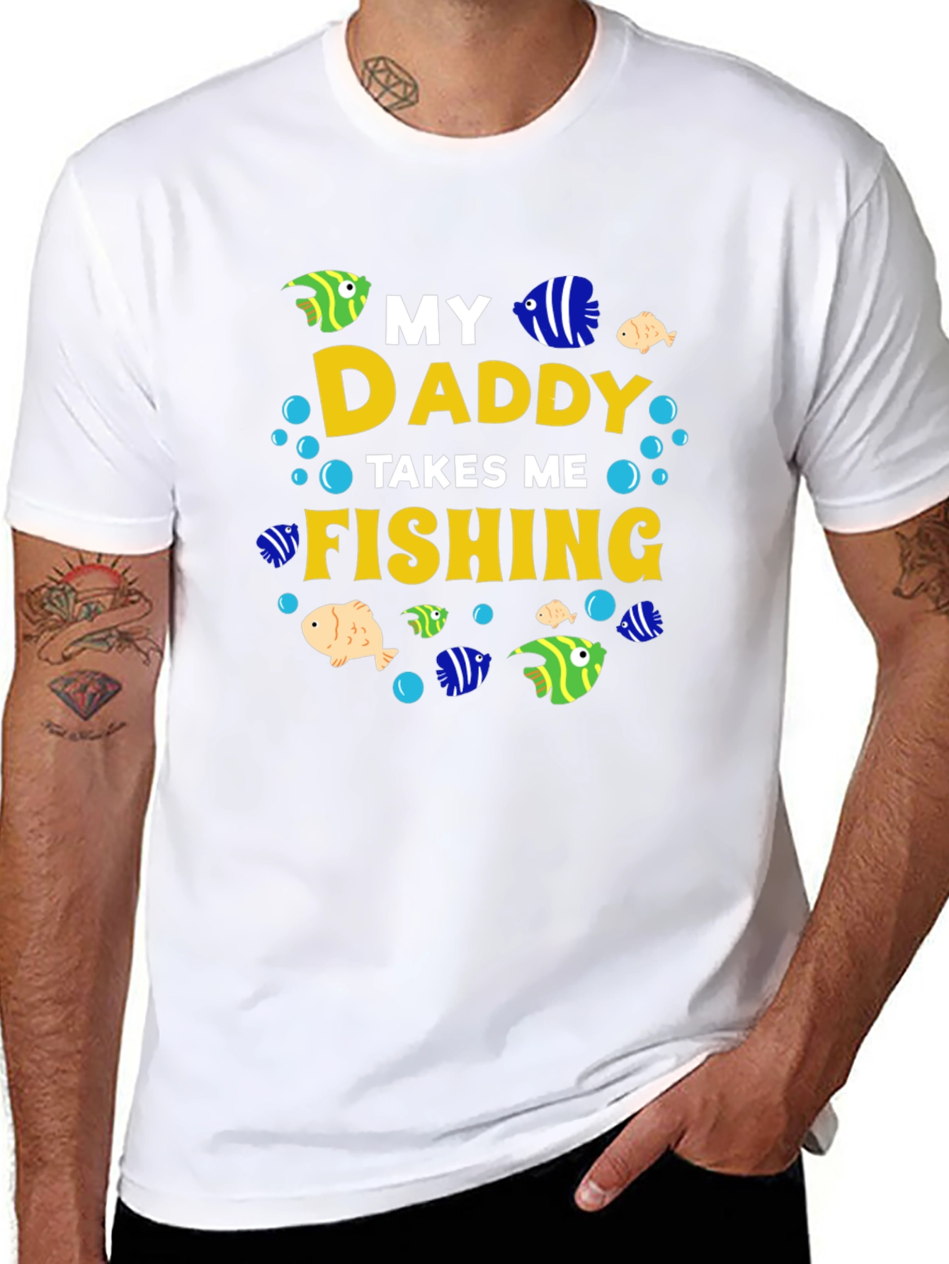 My Daddy Takes Me Fishing T-Shirt