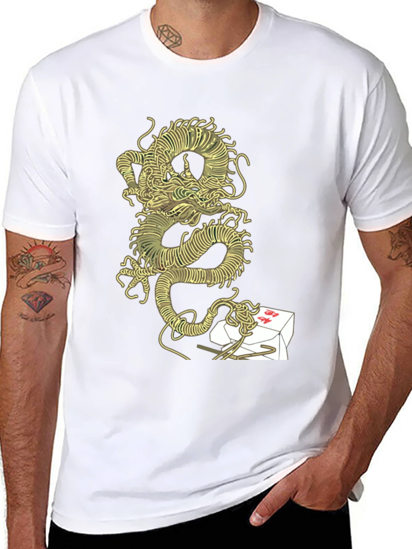 Dragon Noodles Graphic T-Shirt - Unique Design