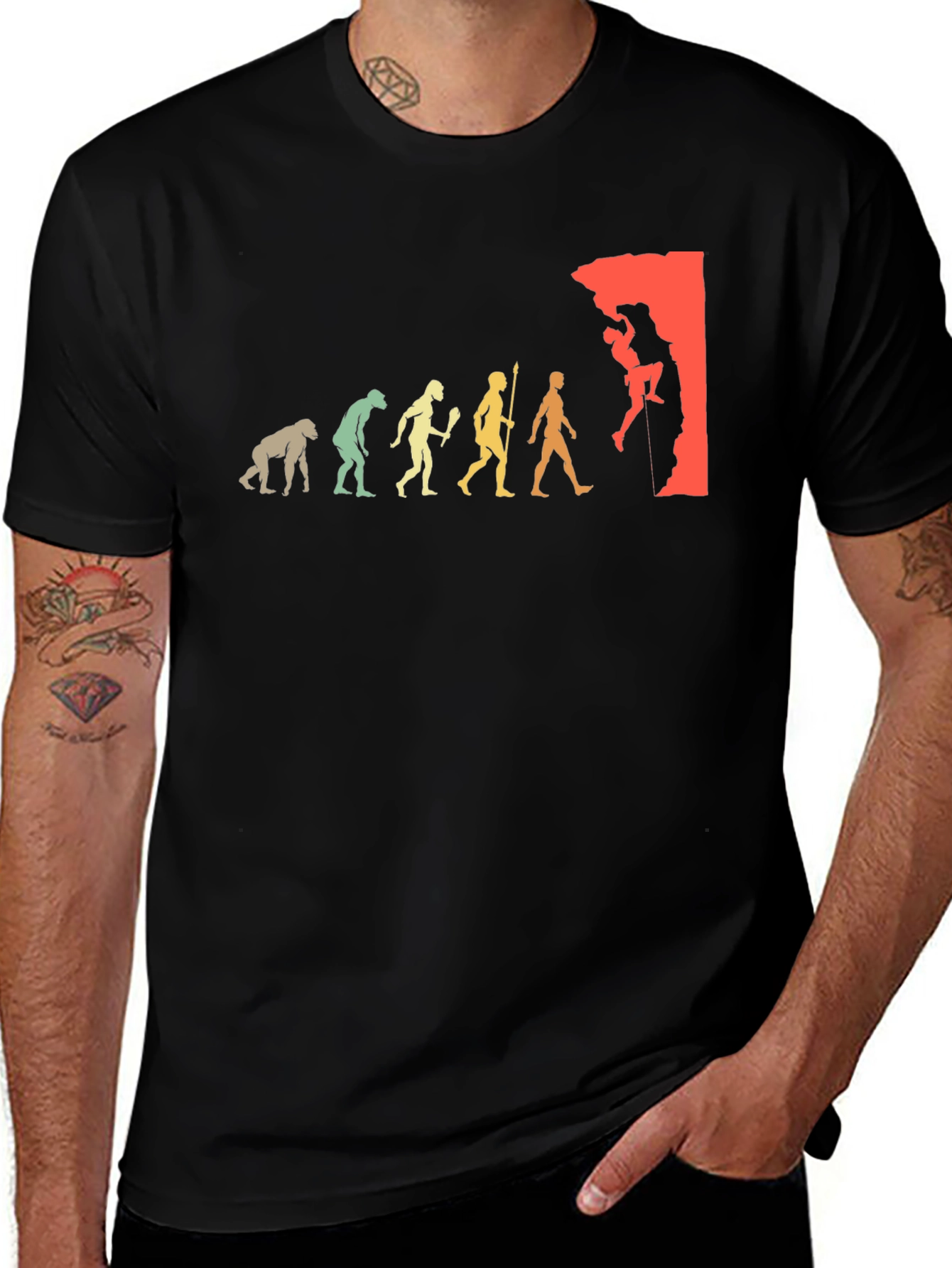 Climbing Evolution Graphic T-Shirt - Rock Climbing Tee