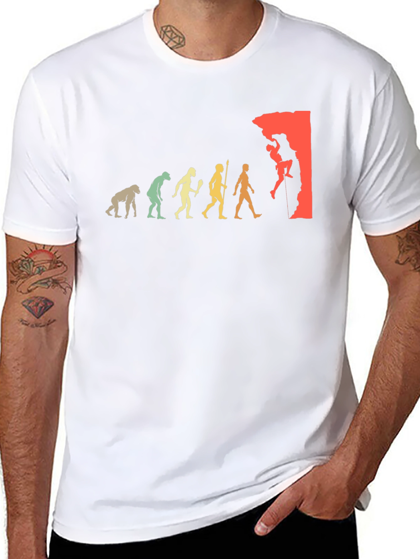 Climbing Evolution Graphic T-Shirt - Rock Climbing Tee
