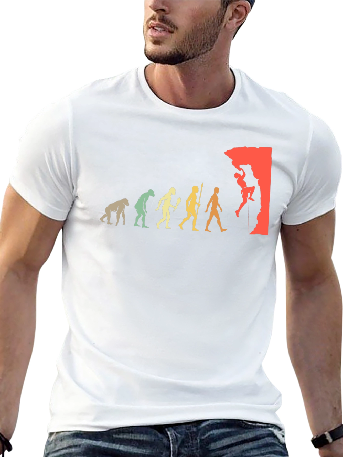 Climbing Evolution Graphic T-Shirt - Rock Climbing Tee
