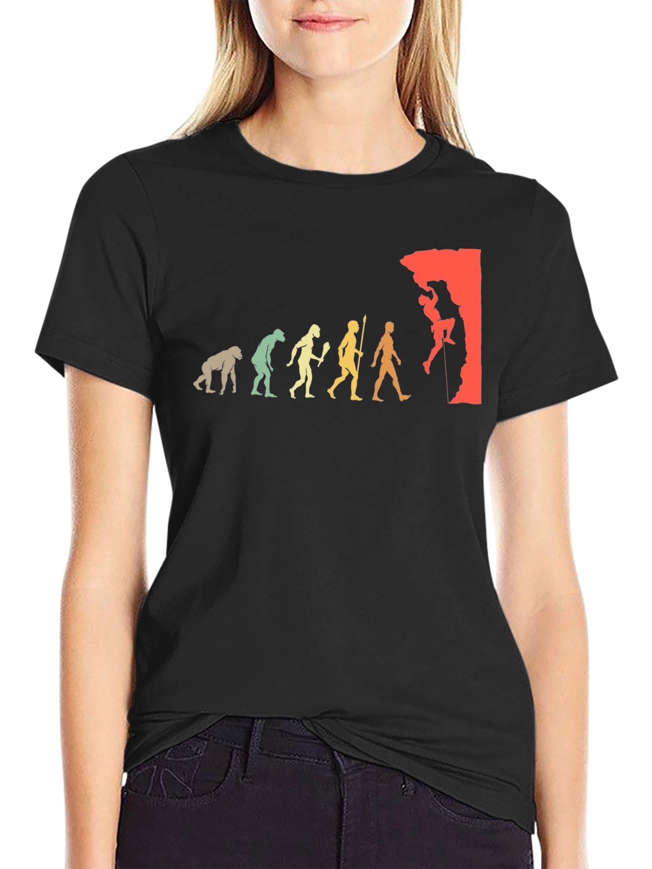 Climbing Evolution Graphic T-Shirt - Rock Climbing Tee