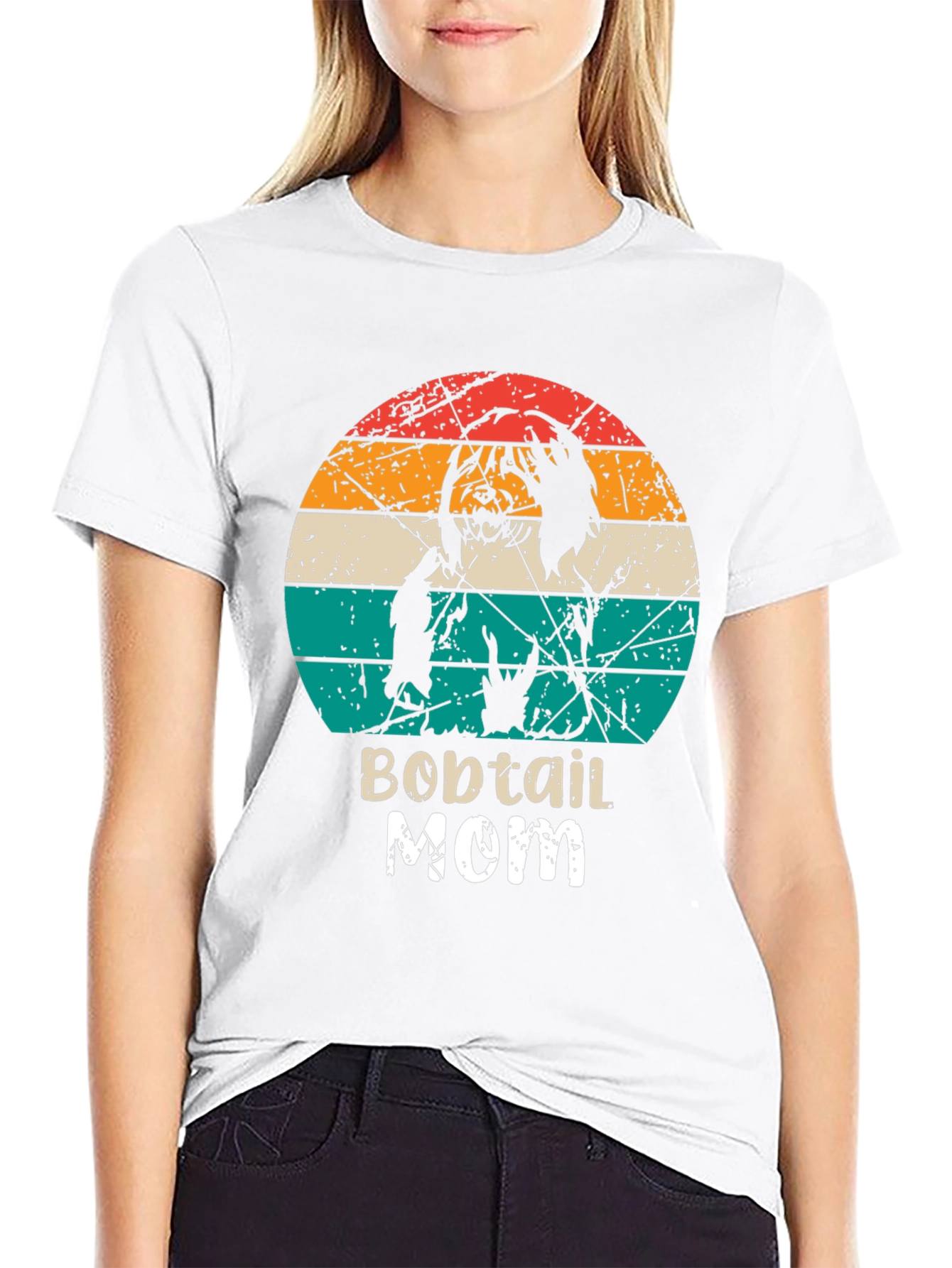 Bobtail Mom Retro T-Shirt