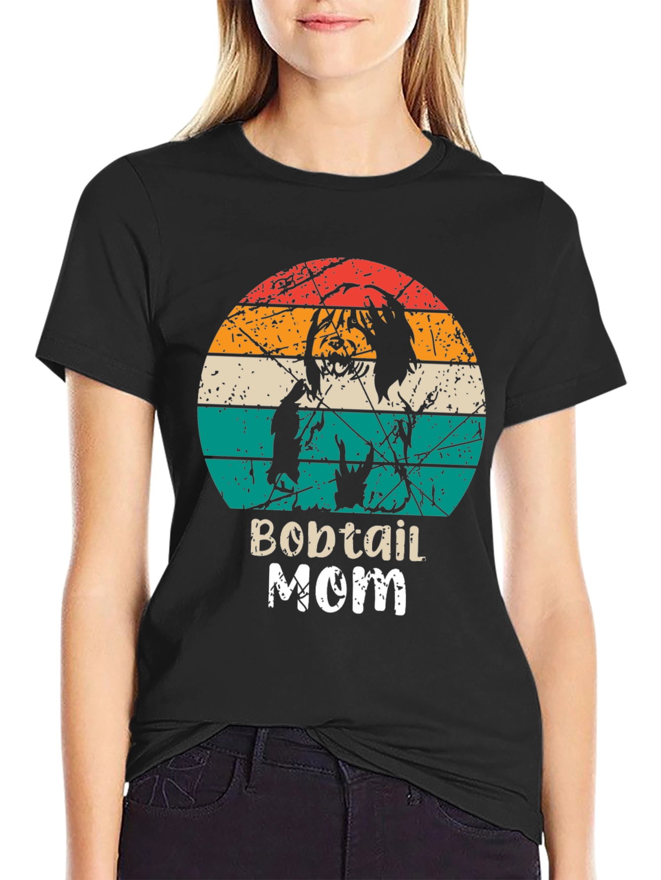 Bobtail Mom Retro T-Shirt