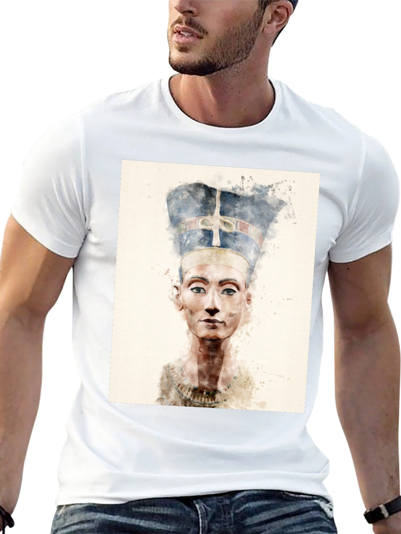 Nefertiti Art T-Shirt - Stylish Pharaoh Queen Tee