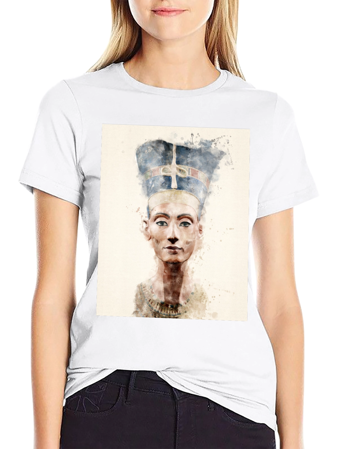 Nefertiti Art T-Shirt - Stylish Pharaoh Queen Tee