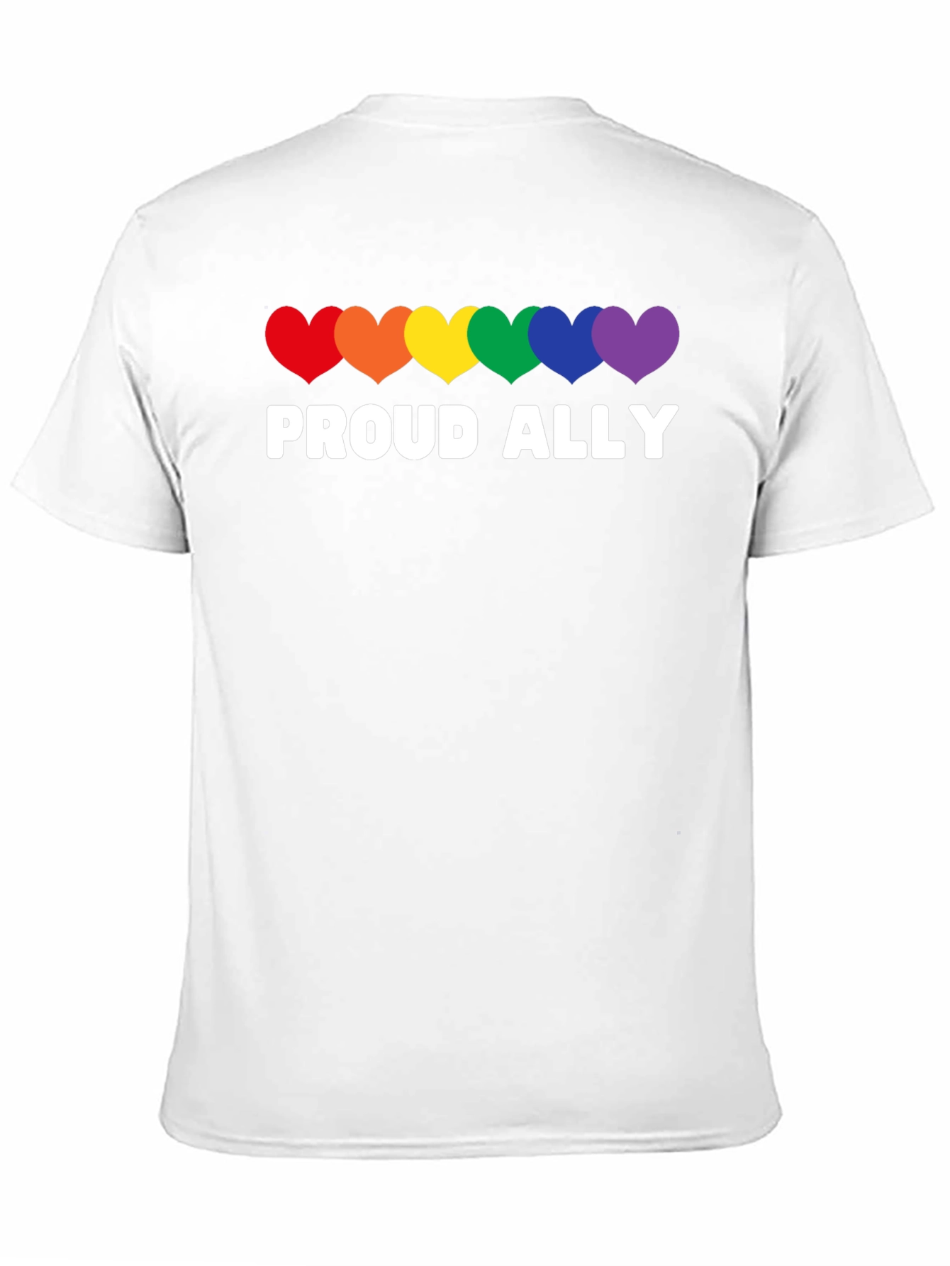 Proud Ally Rainbow Heart LGBT Pride T-Shirt