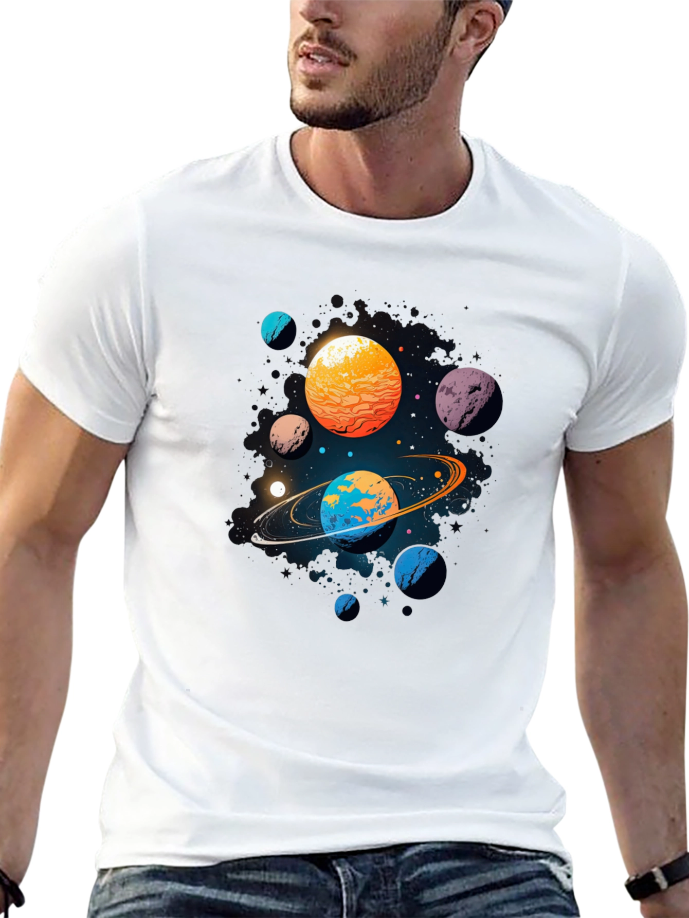 Galaxy Planets Graphic Tee