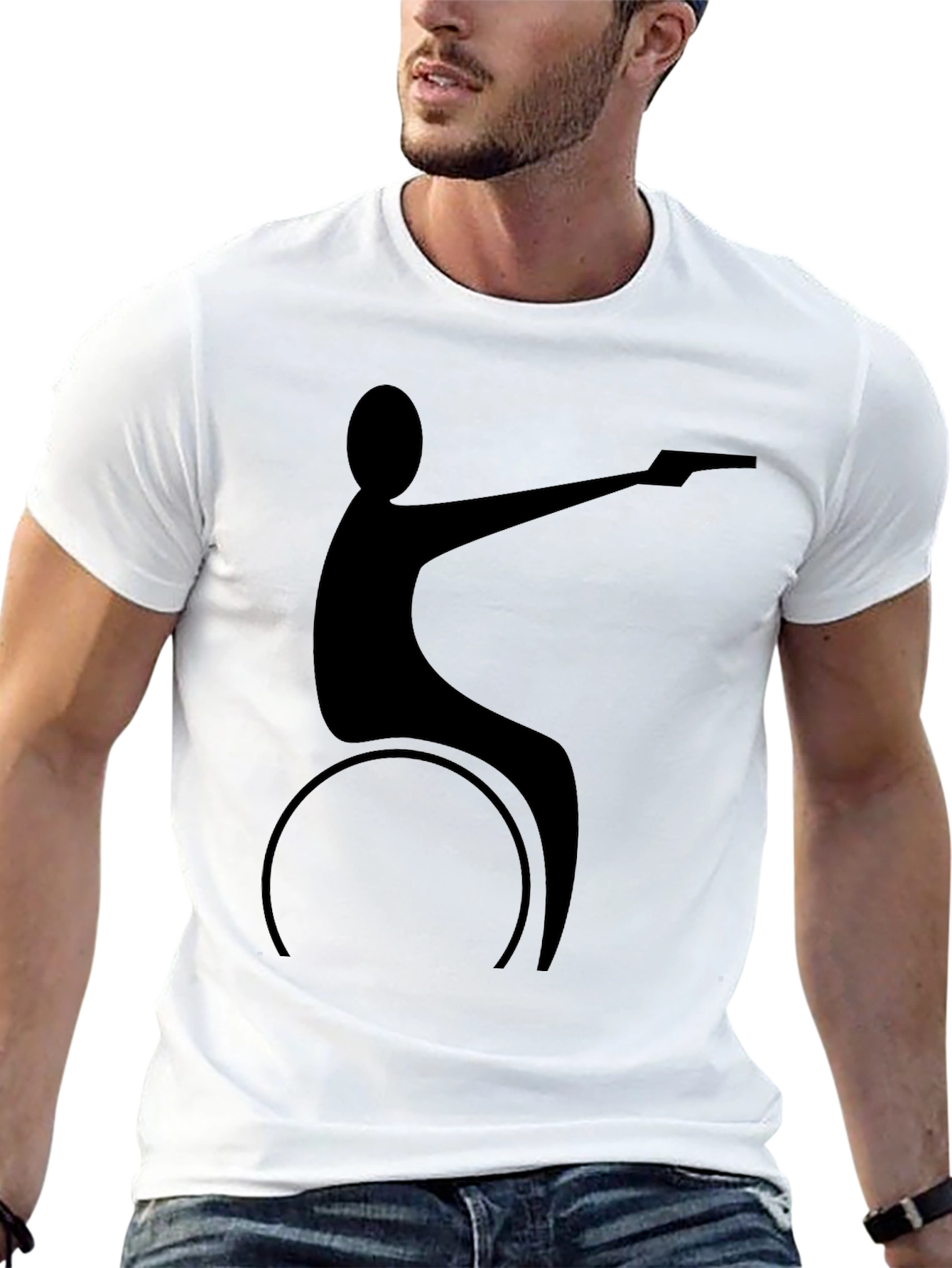 Wheelchair Shooter Black T-Shirt