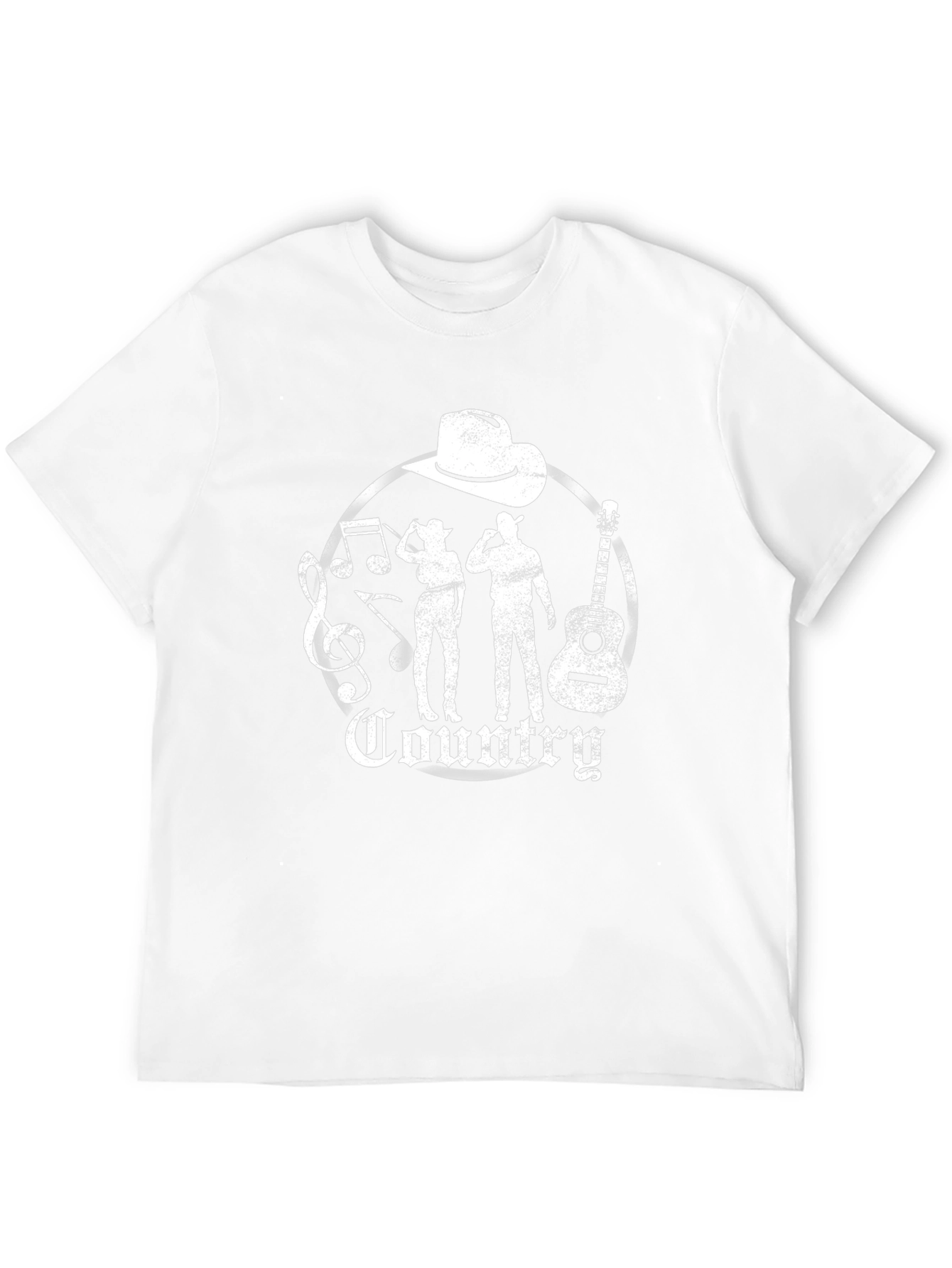 Country Music Graphic Tee - Black Cotton T-Shirt