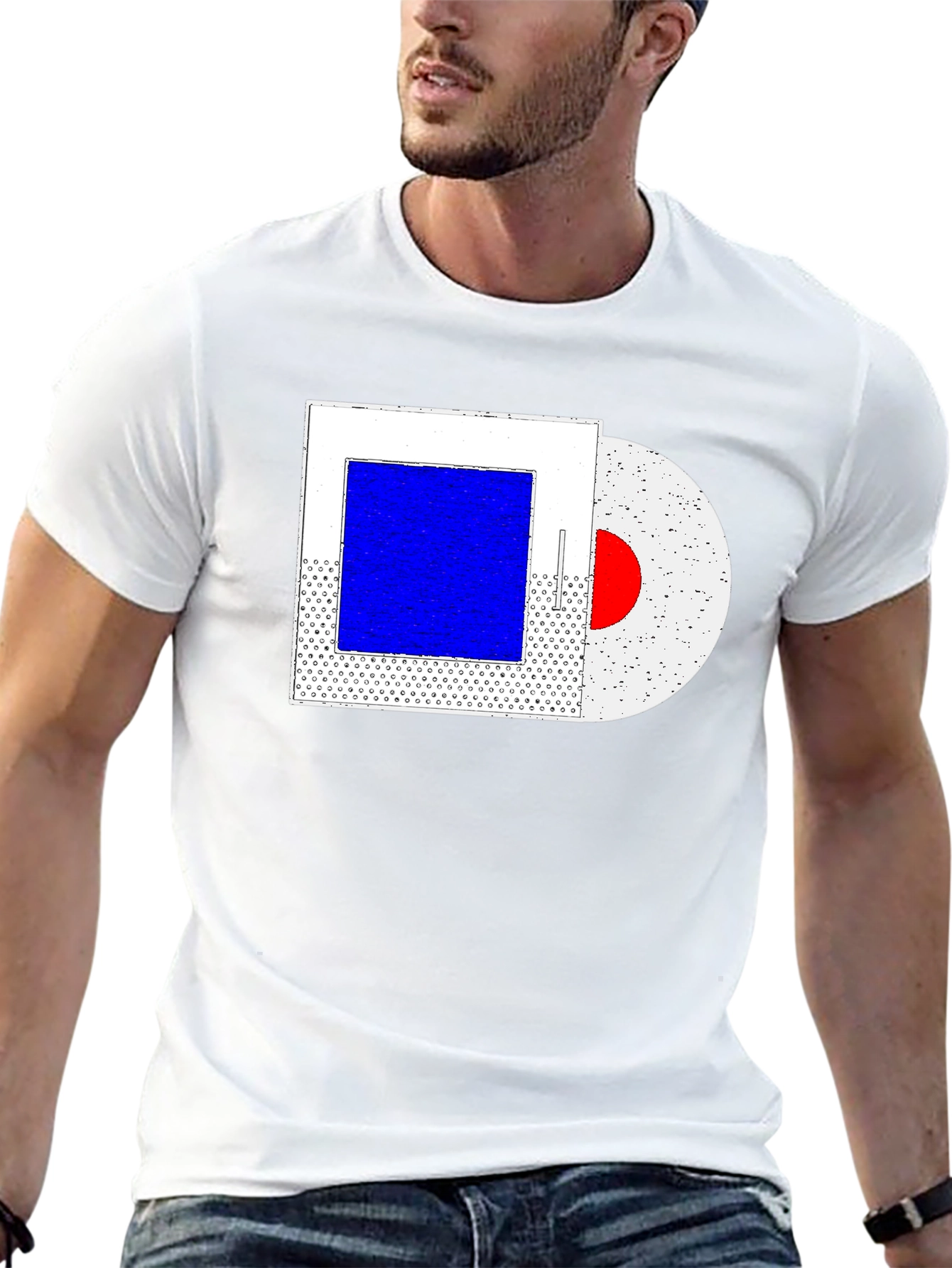 Abstract Art Graphic Tee - Trendy Black T-Shirt