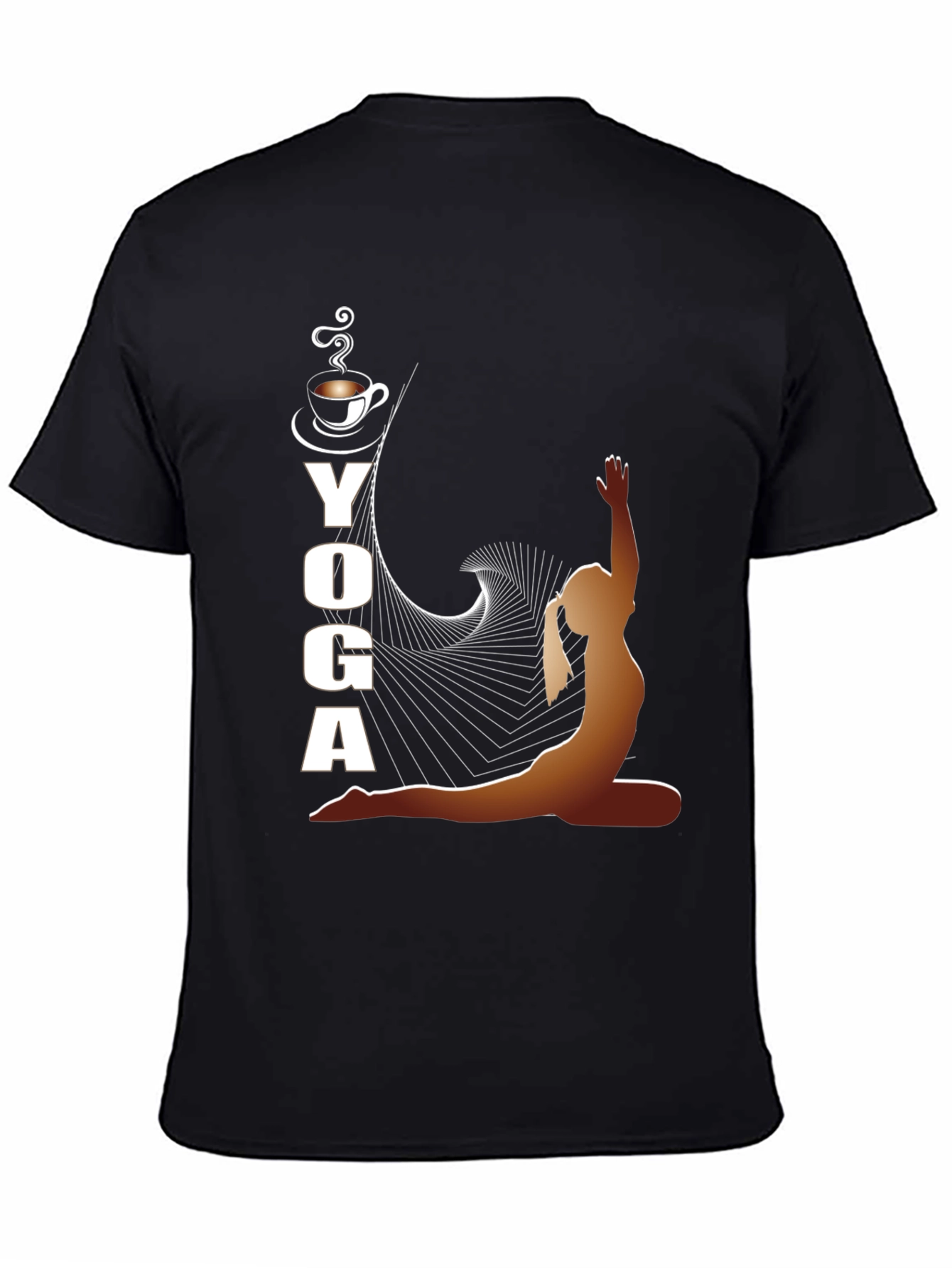 Yoga and Coffee Black T-Shirt