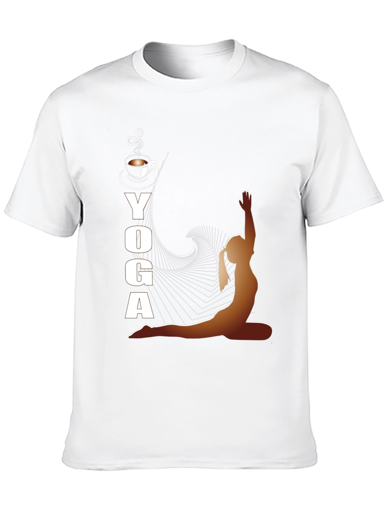 Yoga and Coffee Black T-Shirt