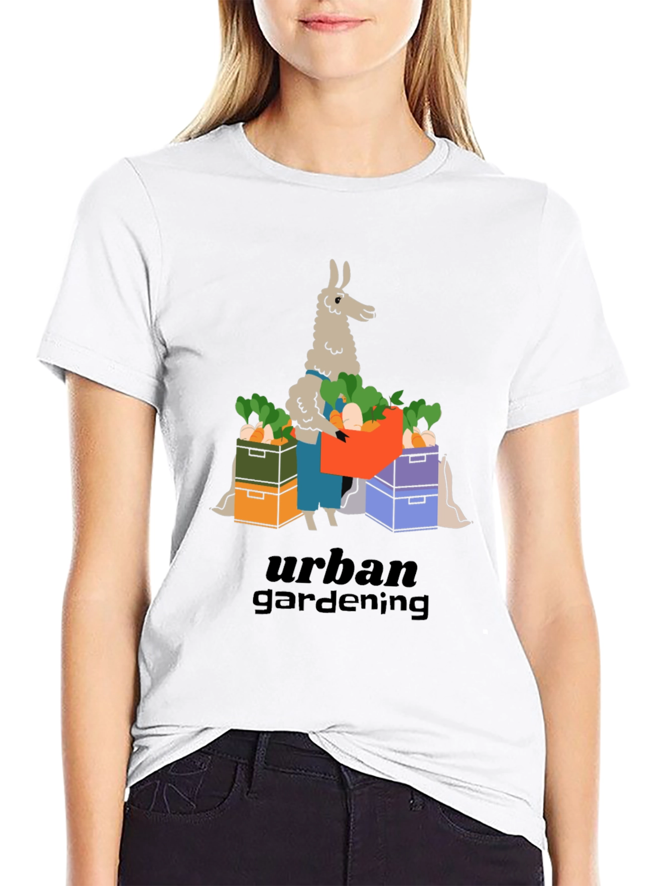 Urban Gardening Llama T-Shirt